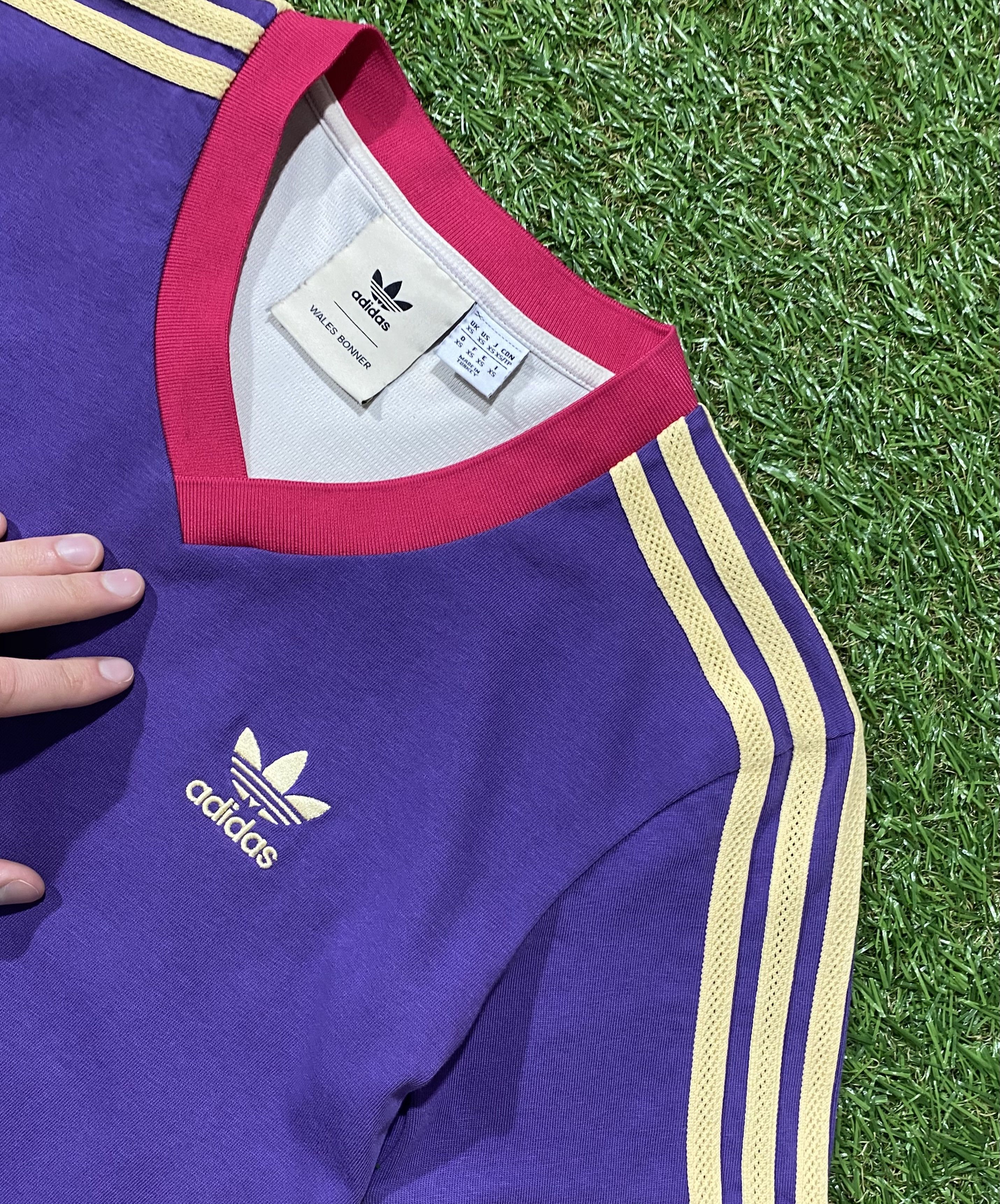 Adidas Wales Bonner x Adidas V Neck Purple T-Shirt Size US XS / EU 42 / 0 - 2 Thumbnail