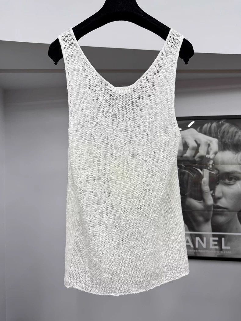 Chanel Chanel Beach series white pocket knitted vest Size XS / US 0-2 / IT 36-38 - 3 Thumbnail
