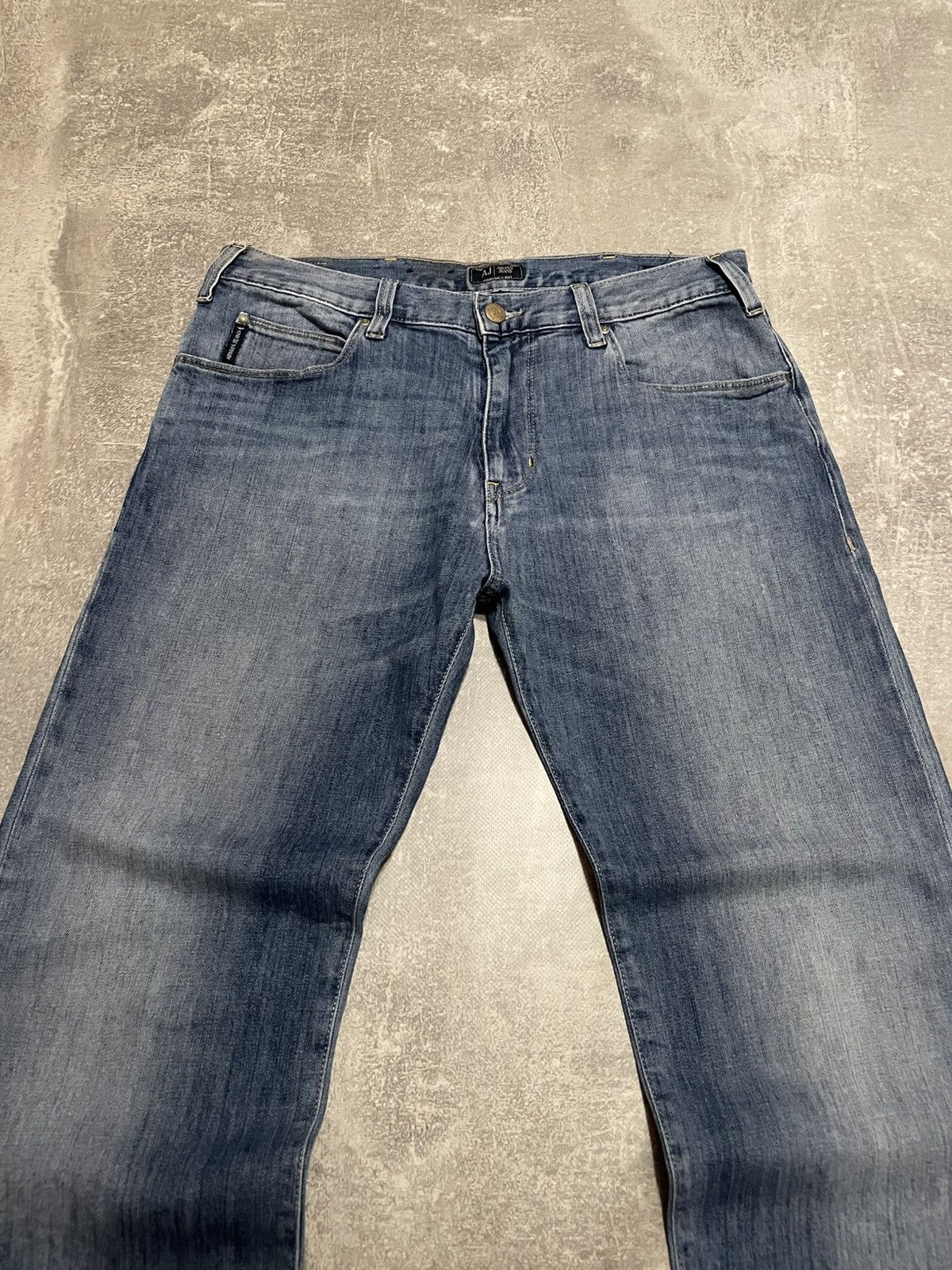Armani Vintage Armani Jeans Metallic Logo Denim Size 33 Size US 33 - 3 Thumbnail