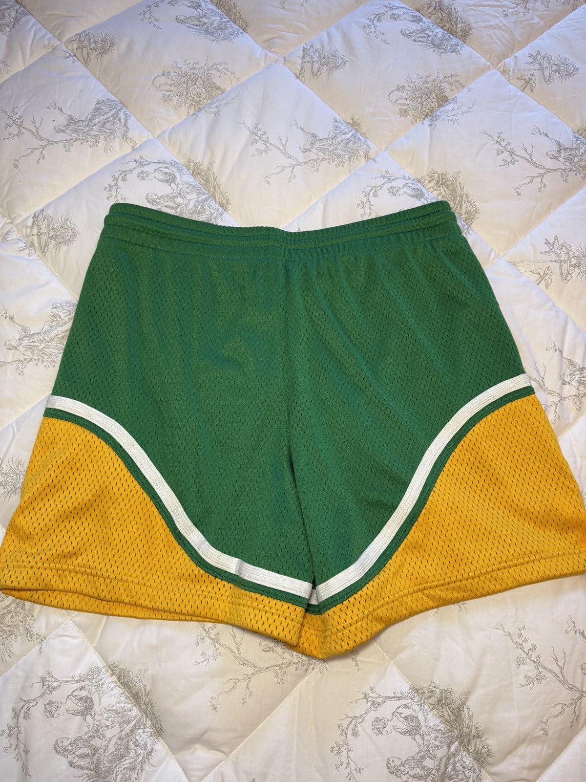 Aime Leon Dore Aime Leon Dore - Colorblock Court Shorts - Green/Yellow Size US 34 / EU 50 - 4 Thumbnail