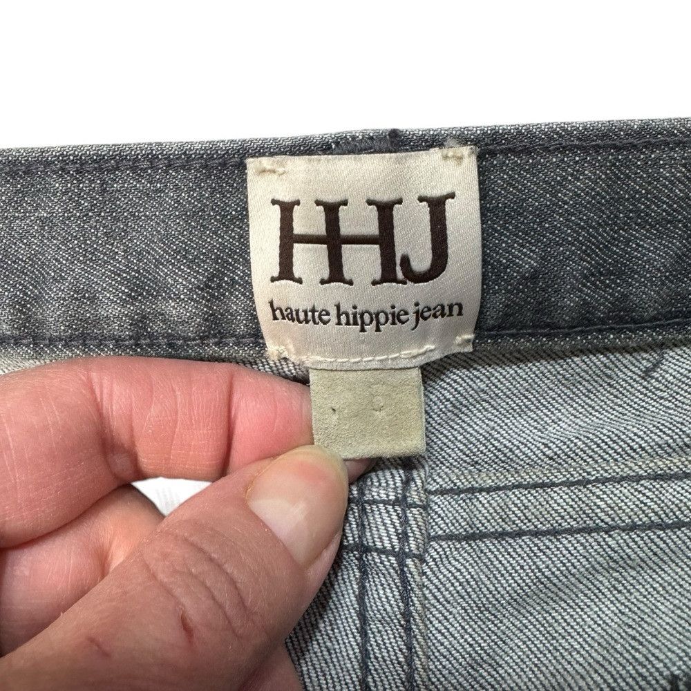 Haute Hippie Haute Hippie Floral Embroidered Grey Jeans Size 26 Size 26" / US 2 / IT 38 - 6 Thumbnail