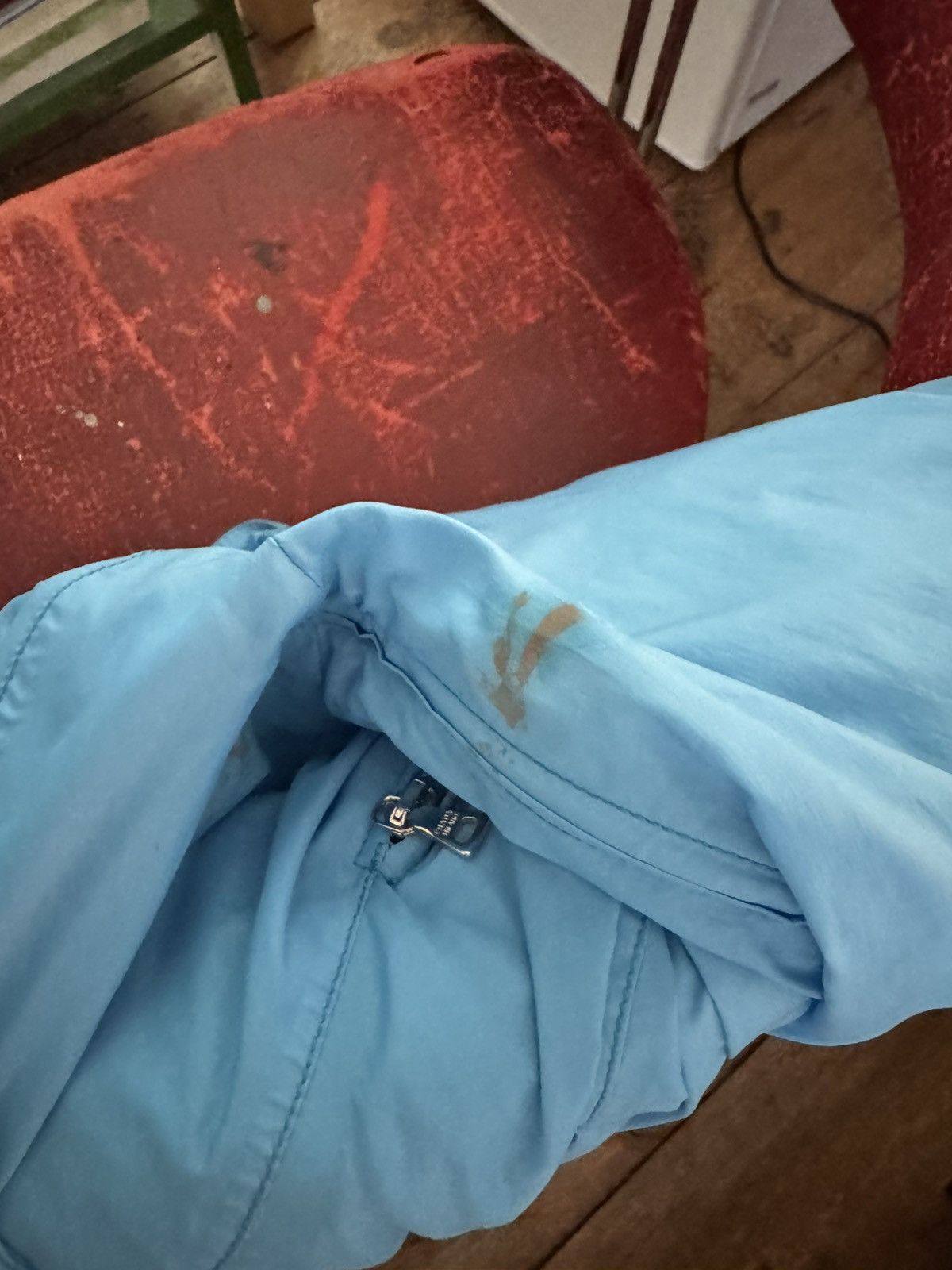 Prada Vintage Prada Linea Rossa Windbreaker – Turquoise – Italy Size M / US 6-8 / IT 42-44 - 7 Thumbnail