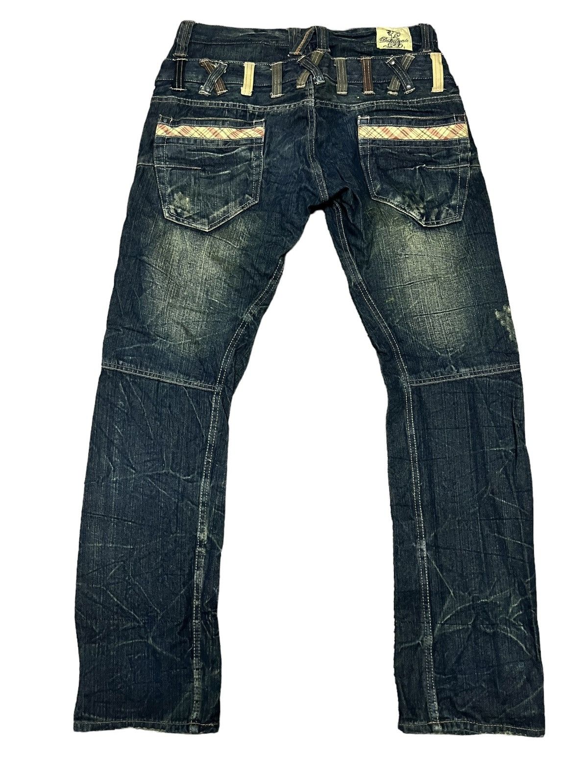 Japanese Brand DOMINATE HAND CRAFT DOUBLE WAIST STYLE JEANS Size US 34 / EU 50 - 2 Thumbnail