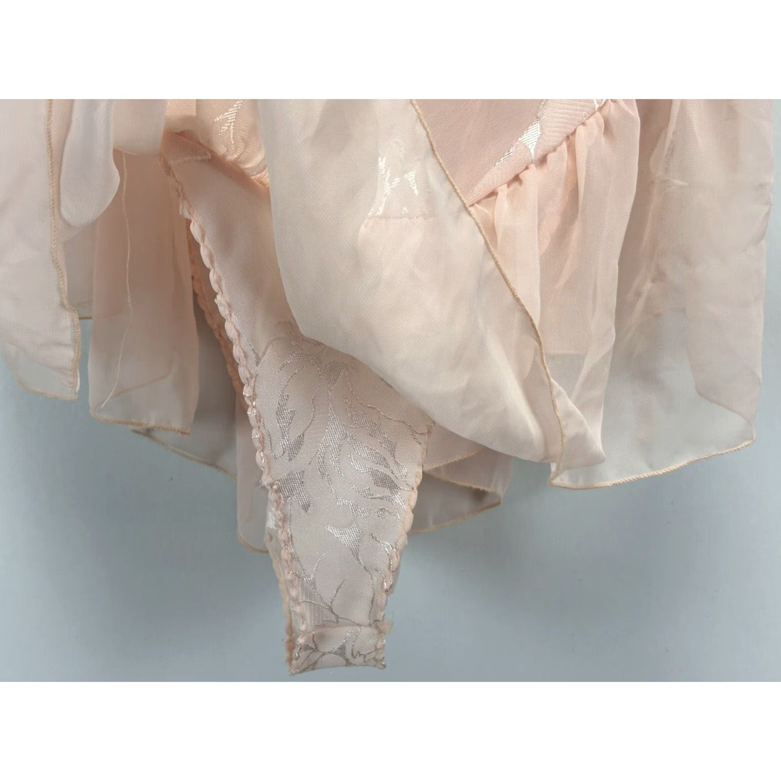 Vintage VINTAGE Ralph Montenero Teddy Lingerie Medium Pink Floral Satin High Cut 1970s Womens Size ONE SIZE - 4 Thumbnail