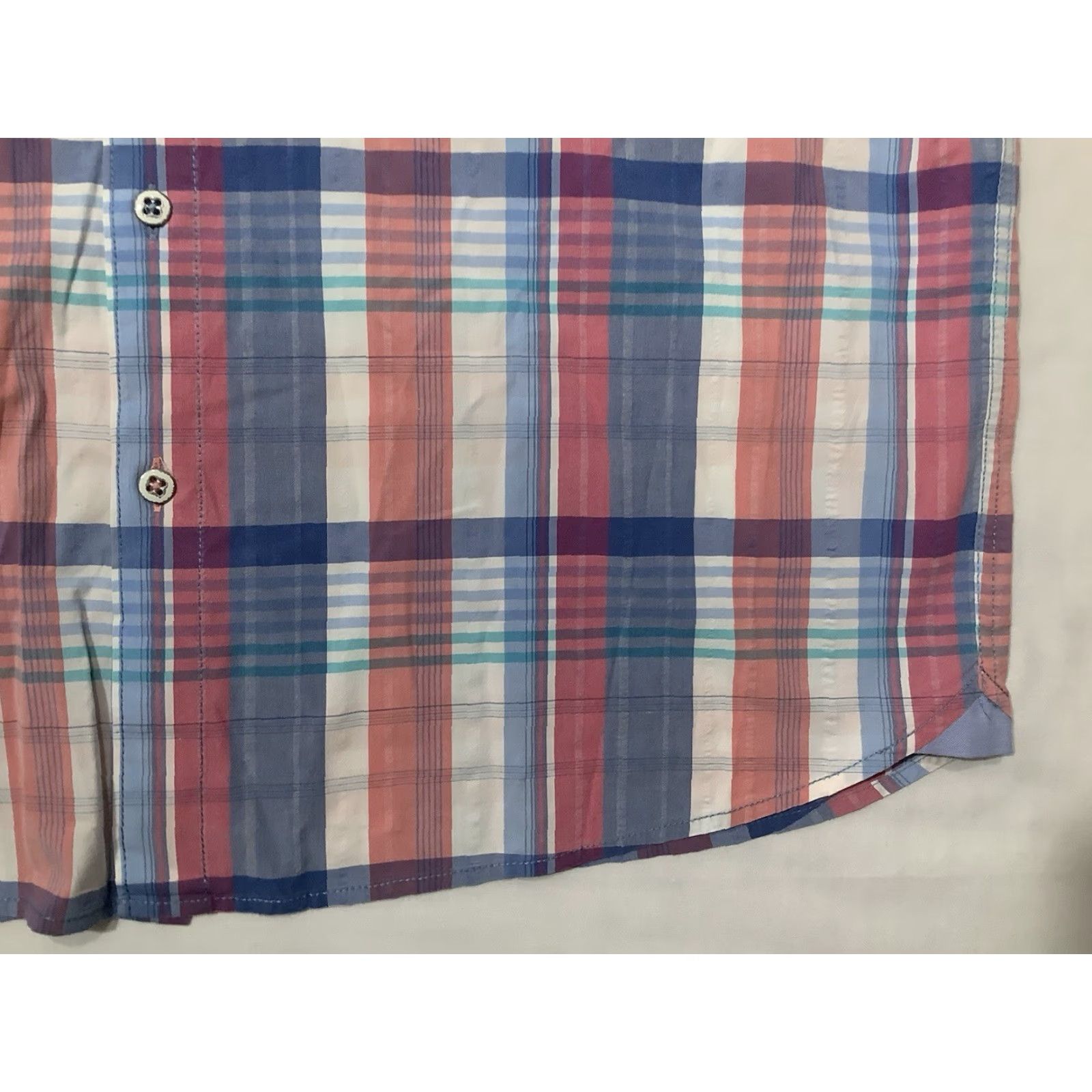 Tommy Bahama Tommy Bahama Nova Wave Shirt Large Pink Blue Short Sleeve Button Up Size US L / EU 52-54 / 3 - 5 Thumbnail