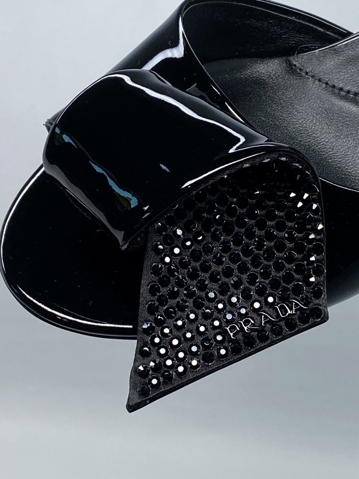 Prada Prada Patent leather Crystal embellished sandals size 38.5 Size US 8.5 / IT 38.5 - 7 Thumbnail