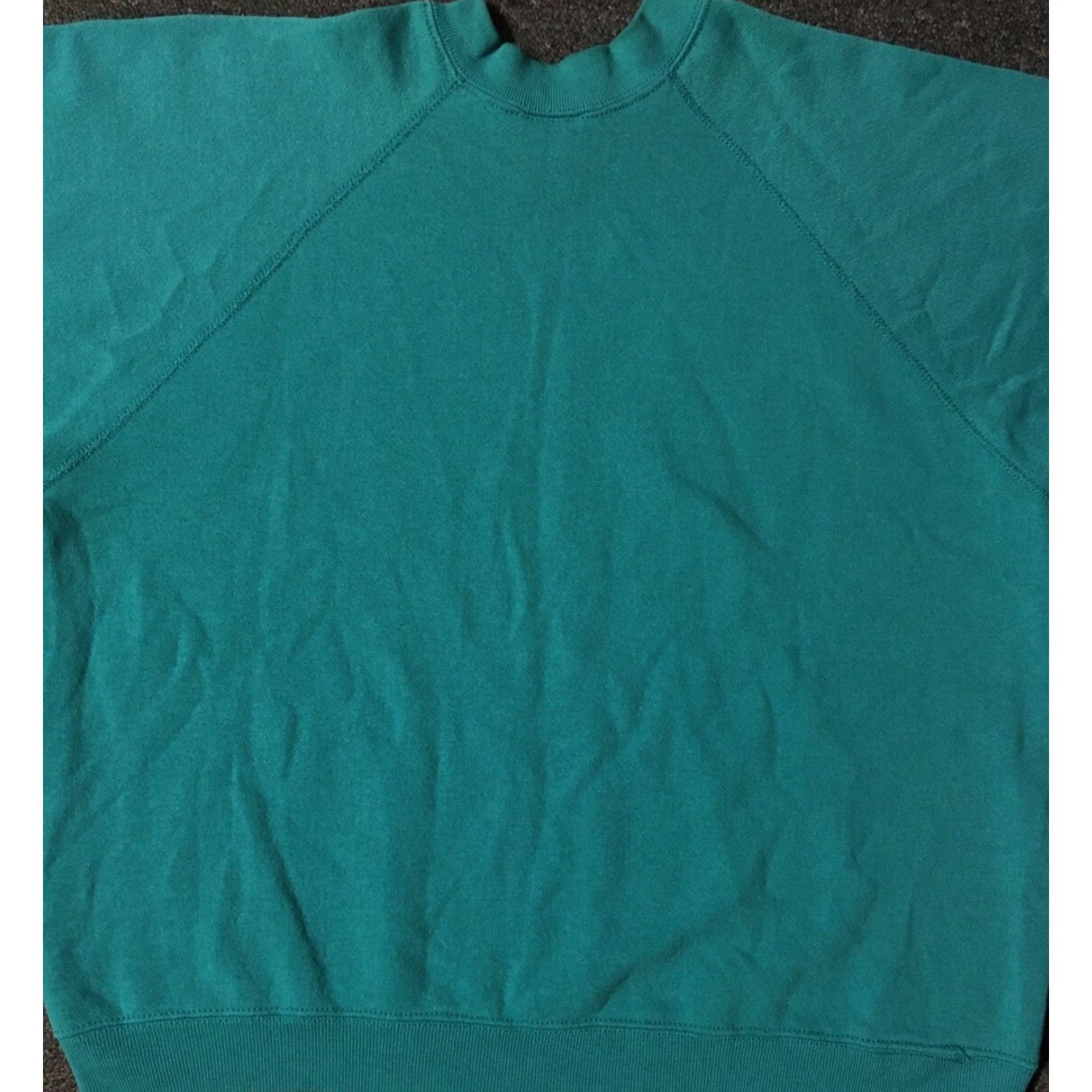 Tultex VINTAGE Tultex Green 80s Distressed Boxy Sweatshirt Hoodie Men M USA Punk Biker Grunge Surf Skate Retro 90s Style Pullover Distressed Size US M / EU 48-50 / 2 - 6 Thumbnail