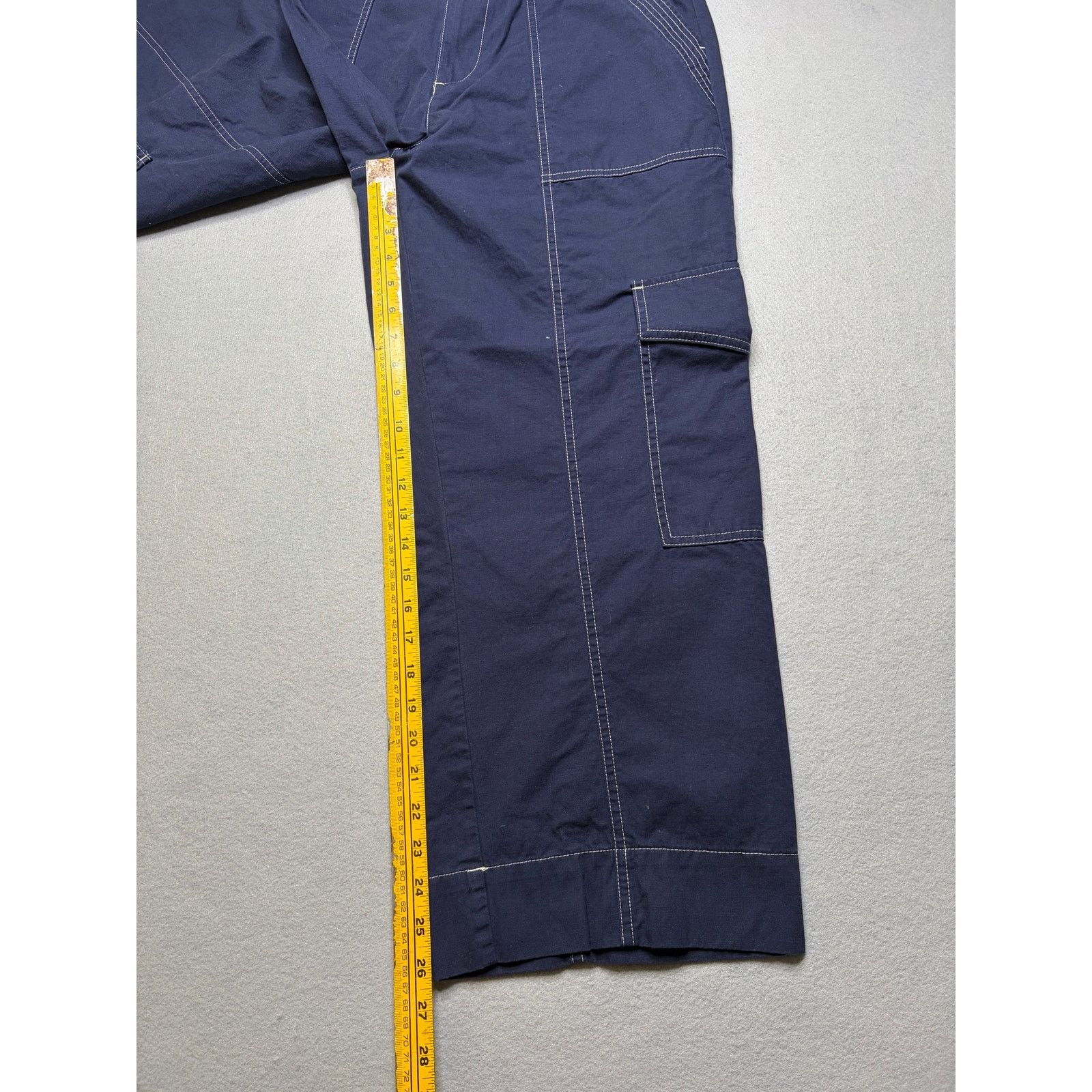 Other Free Assembly Women’s Navy Wide Leg Cargo Pants Contrast L Size 26" / US 2 / IT 38 - 7 Thumbnail