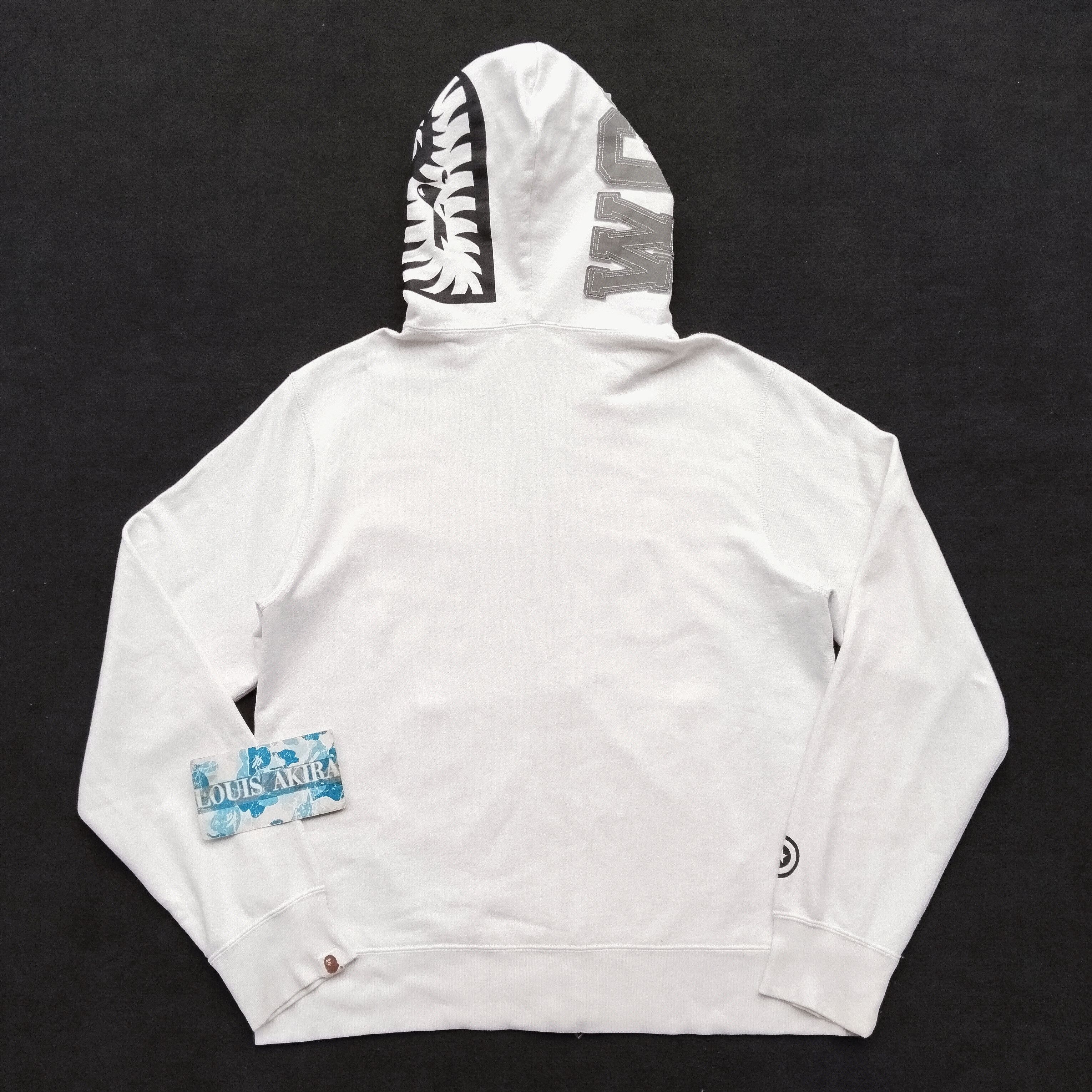 Bape Bape Reflector Shark White Full Zip Hoodie Size US L / EU 52-54 / 3 - 6 Thumbnail