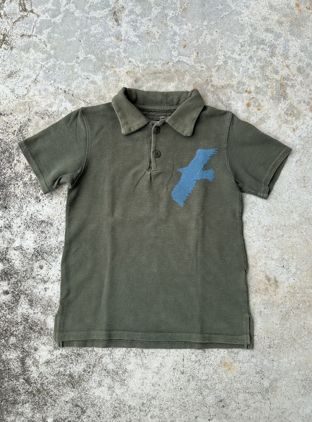 Kapital Kid Size Eagle Bird Embroidery Americana Miltary Polo Tee Size US XXS / EU 40 - 1 Thumbnail