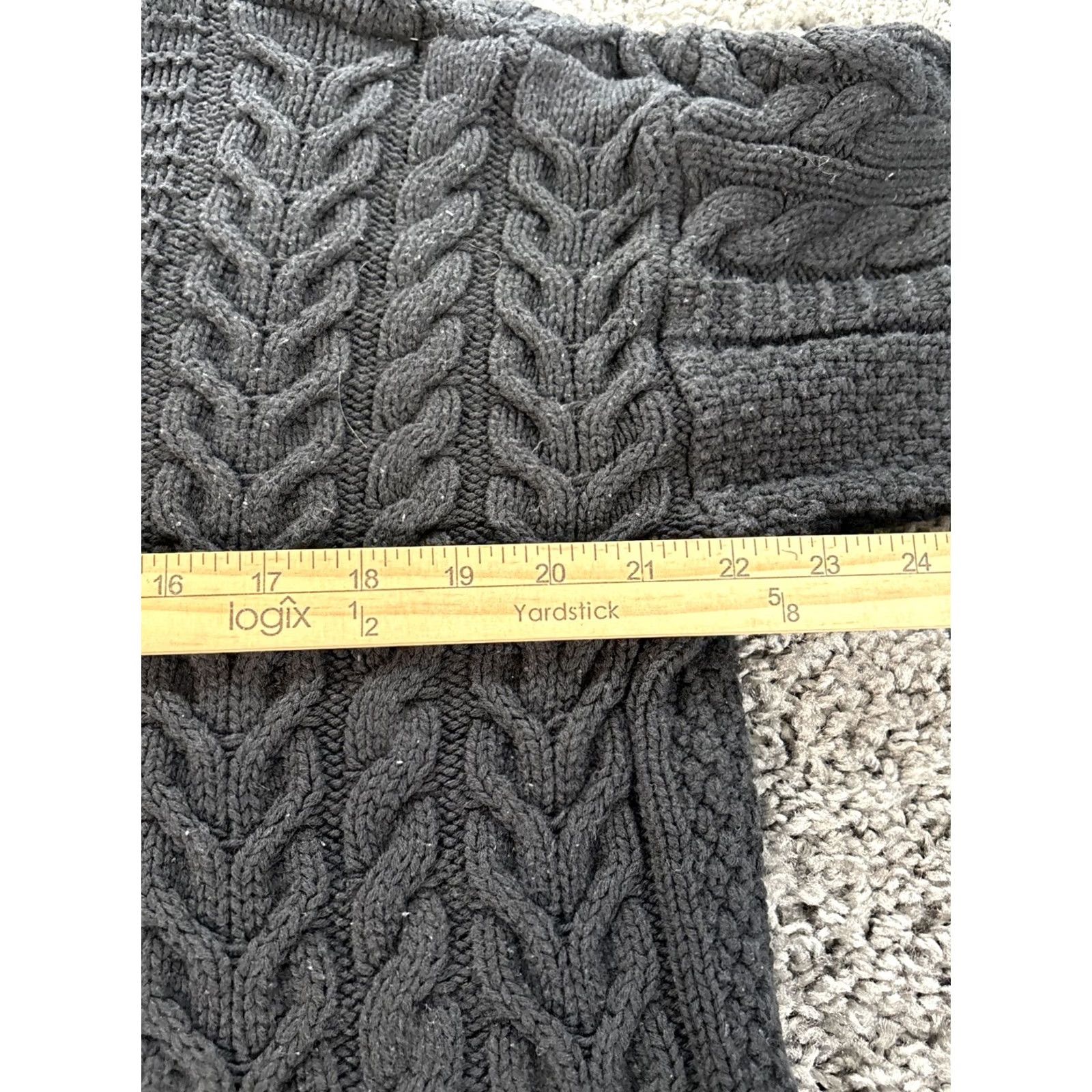 Ralph Lauren Ralph Lauren Sweater Womens XL Black Cable-Knit Pullover Logo Embroidered Classic Money Preppy Size XL / US 12-14 / IT 48-50 - 3 Thumbnail