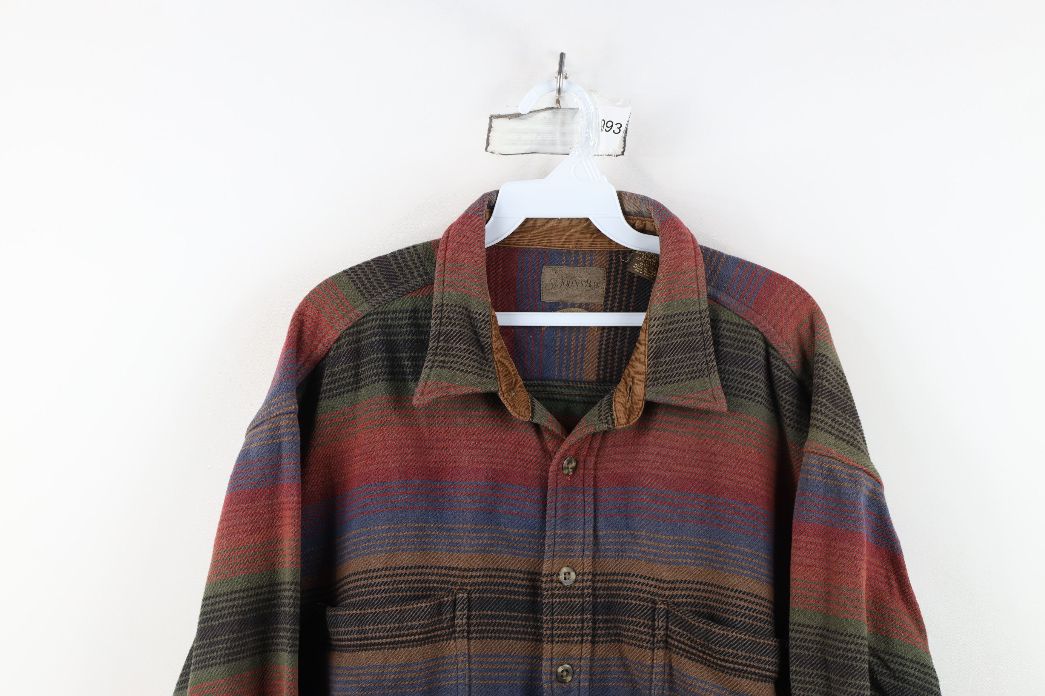 Vintage Vintage 90s Streetwear Heavy Button Shirt Rainbow Striped Size US XXL / EU 58 / 5 - 2 Thumbnail