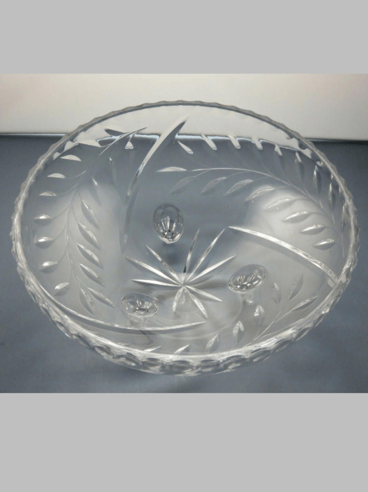 The Unbranded Brand Lead Crystal Cut Glass Fruit And Salad Footed Bowl 3 1/2" Size ONE SIZE - 1 Thumbnail