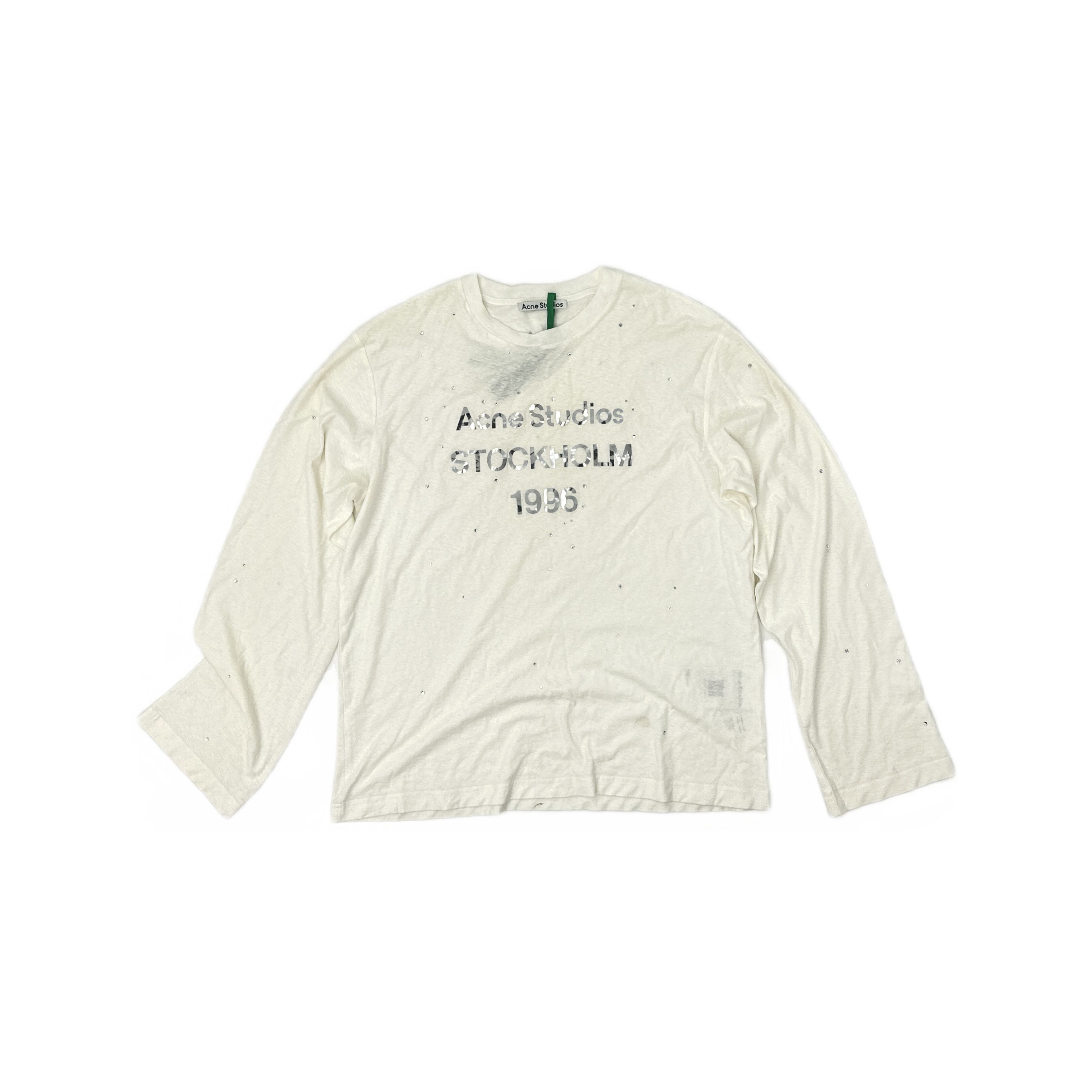 Acne Studios Acne Studios 1996 Rhinestone Long Sleeve T-Shirt Size S Size US S / EU 44-46 / 1 - 1 Thumbnail
