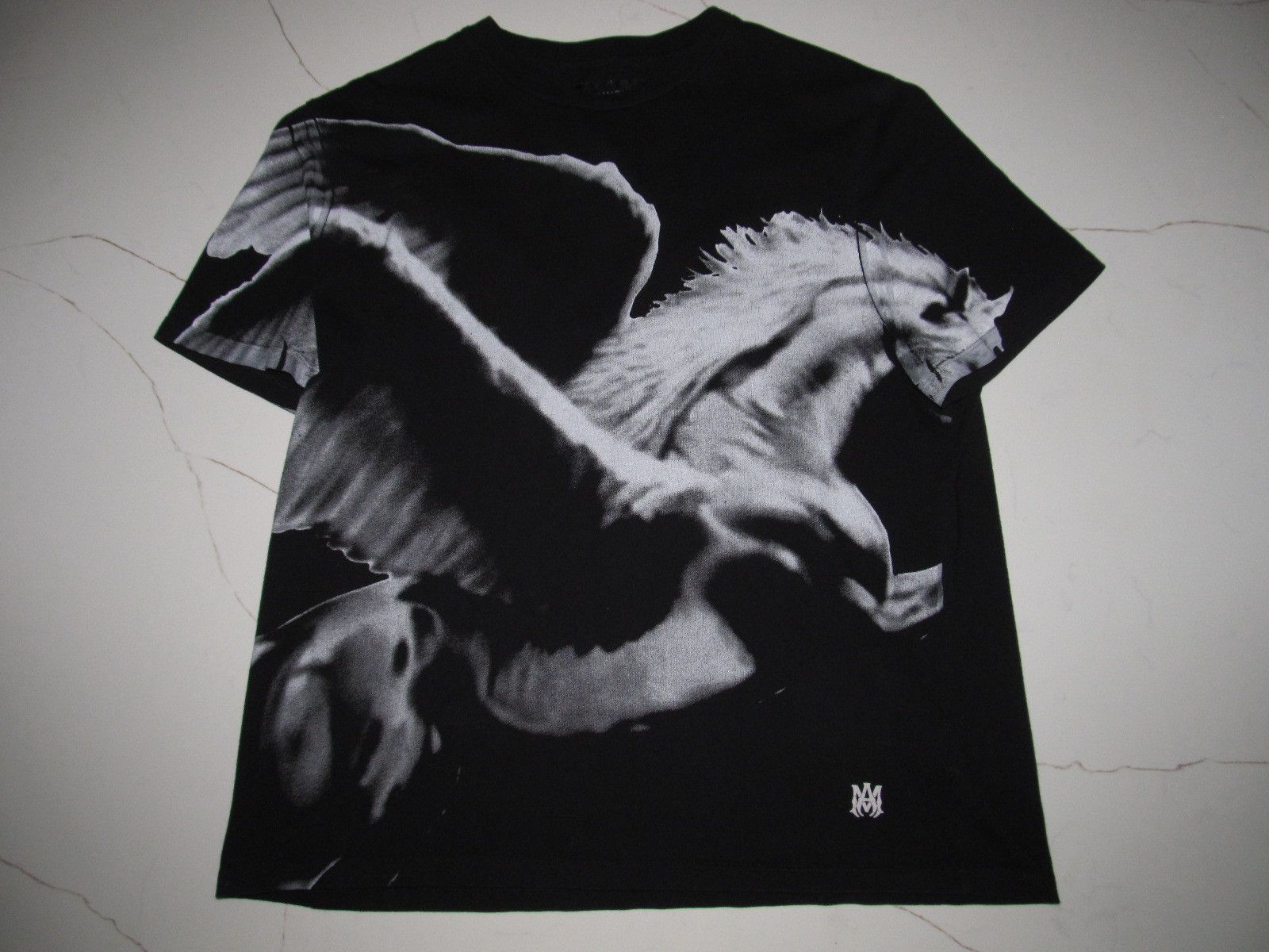 AMIRI Black Oversized Pegasus T-Shirt