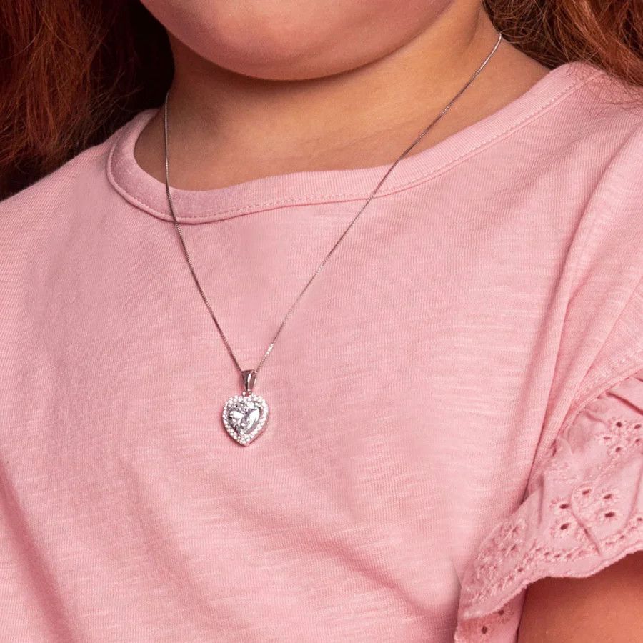 Other Royal CZ Heart Necklace - Sterling Silver Size ONE SIZE - 1 Thumbnail