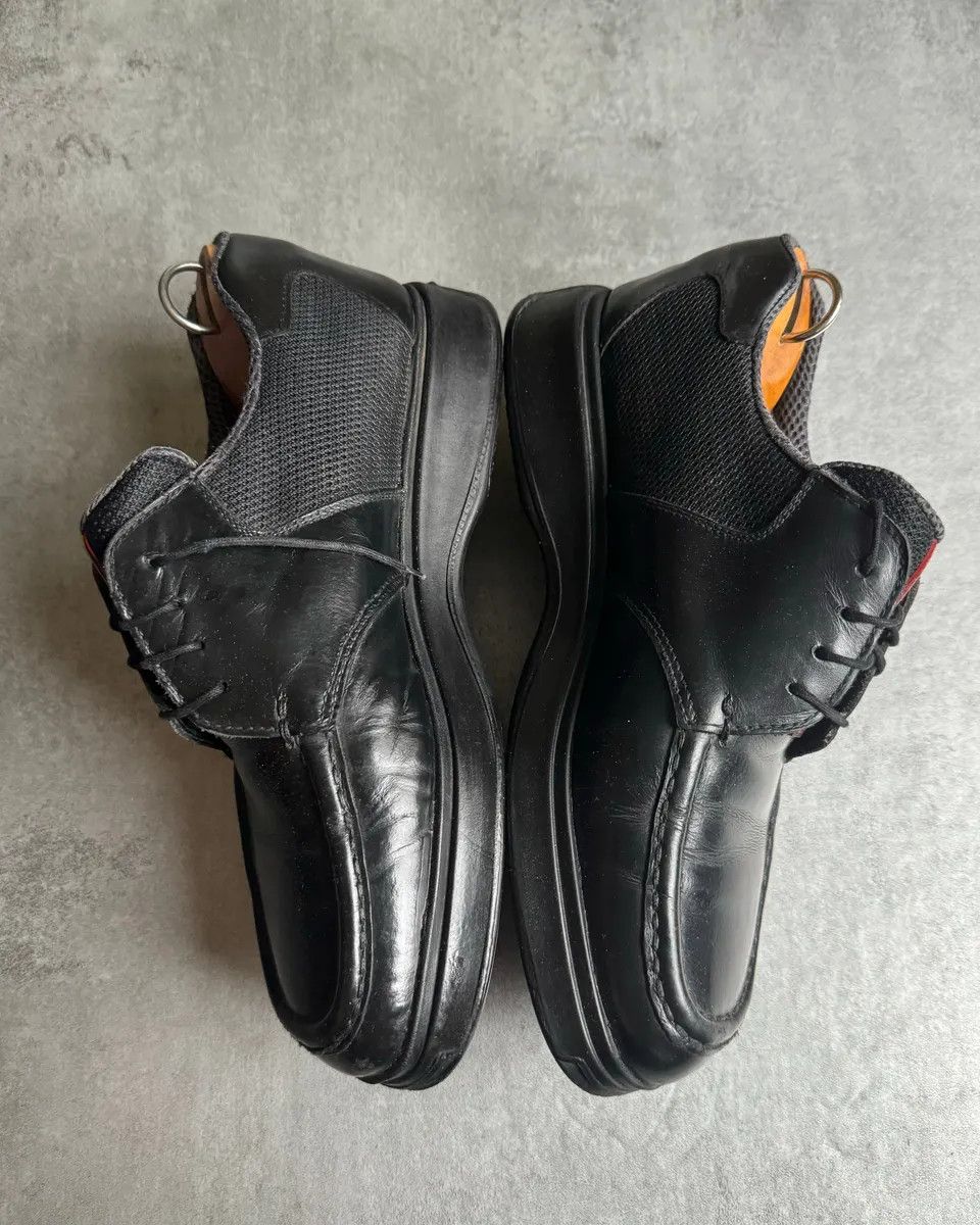 Prada AW2000 Prada Cozy Black Mesh Leather Derby Shoes Size US 7 / EU 40 - 9 Thumbnail