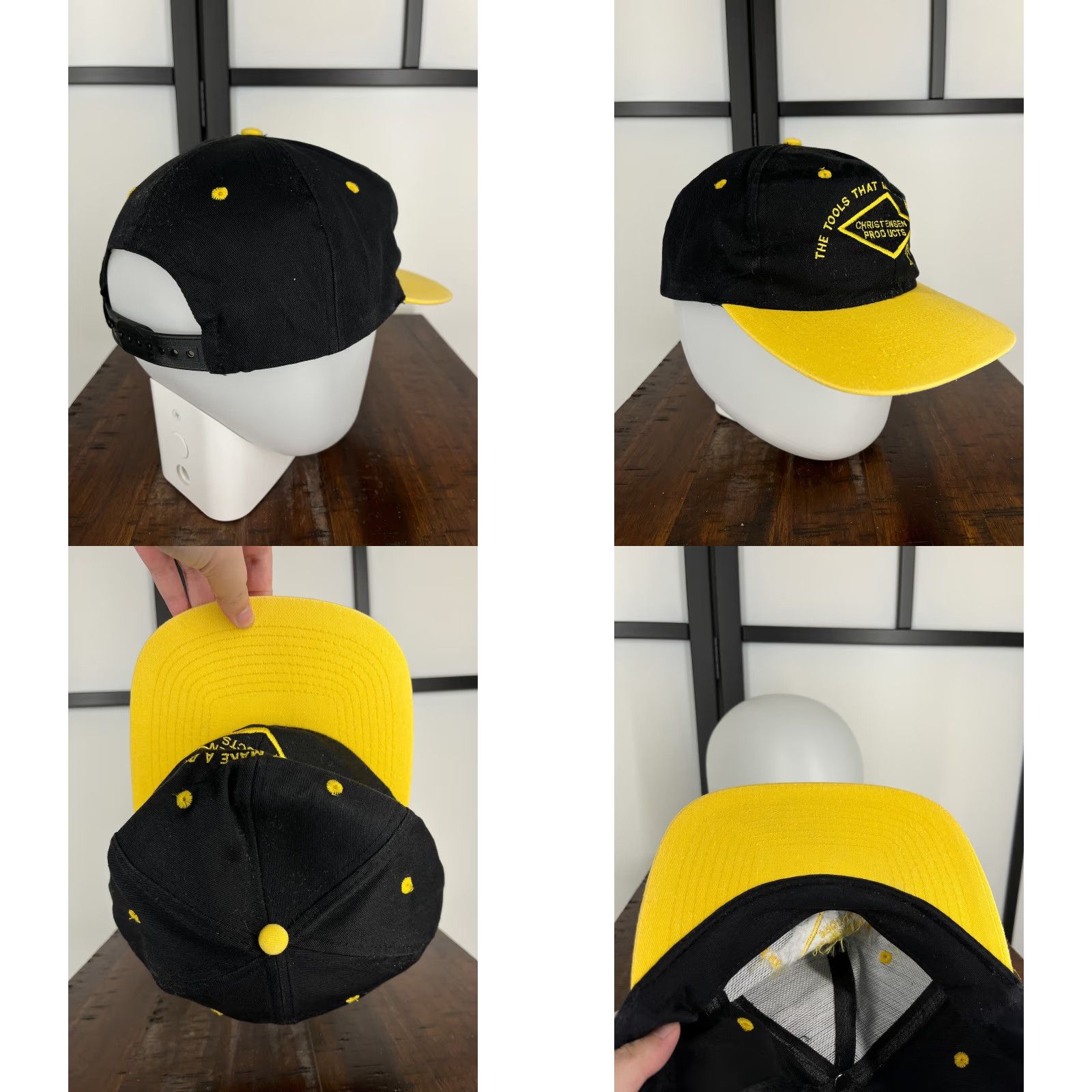 Vintage VINTAGE KC Collections Baseball Hat/Cap Snapback Adult One Size Yellow Cotton Twill Adjustable Lightweight Mens Size ONE SIZE - 8 Thumbnail