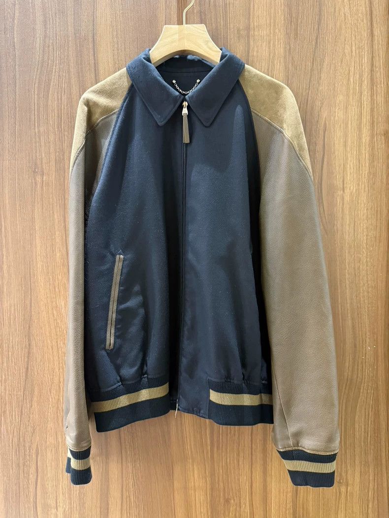 Louis Vuitton Louis Vuitton Sheepskin paneled baseball jacket Size US L / EU 52-54 / 3 - 1 Thumbnail