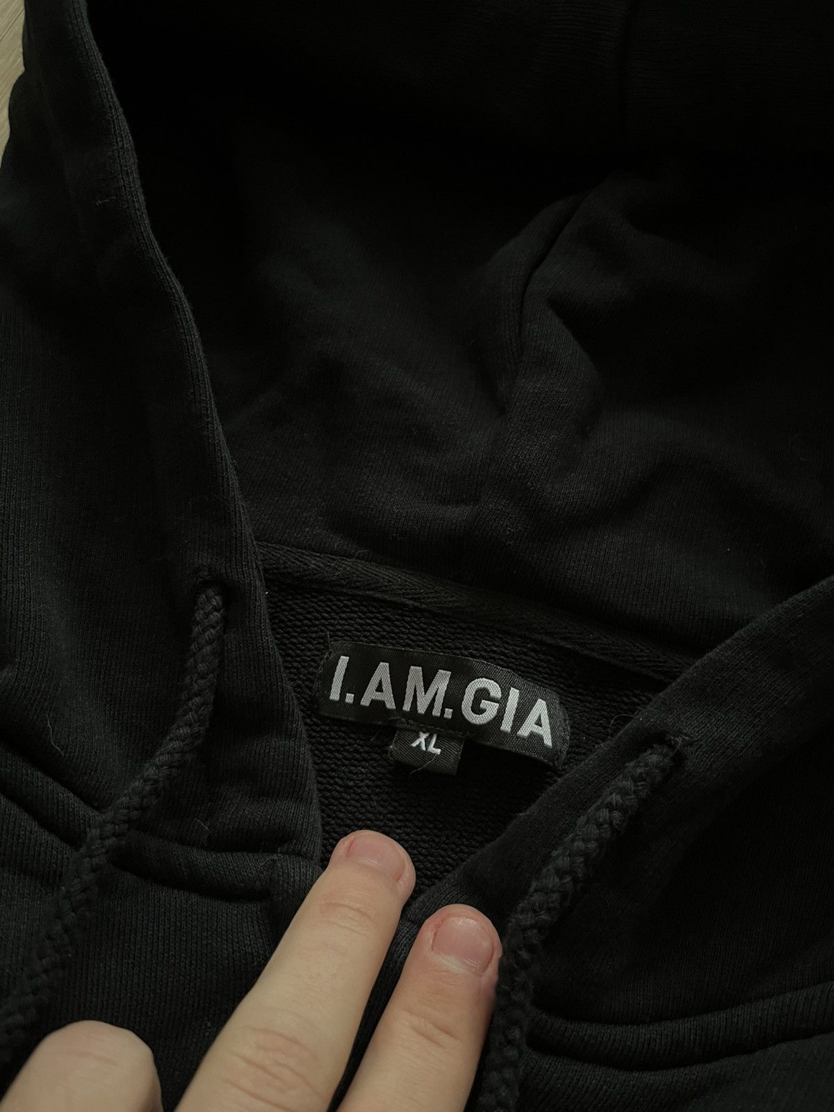 I.AM.GIA × Japanese Brand Heavy Cotton Cropped Boxy Fit Hoodie with Butterfly Size XL / US 12-14 / IT 48-50 - 4 Thumbnail