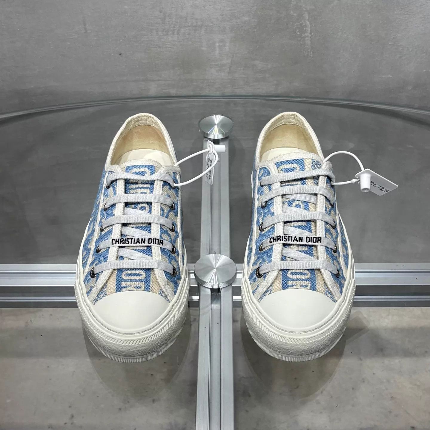 Dior DIOR WALK Oblique Blue Canvas Shoes 37.5 New-Worn Size US 7 / IT 37 - 1 Thumbnail
