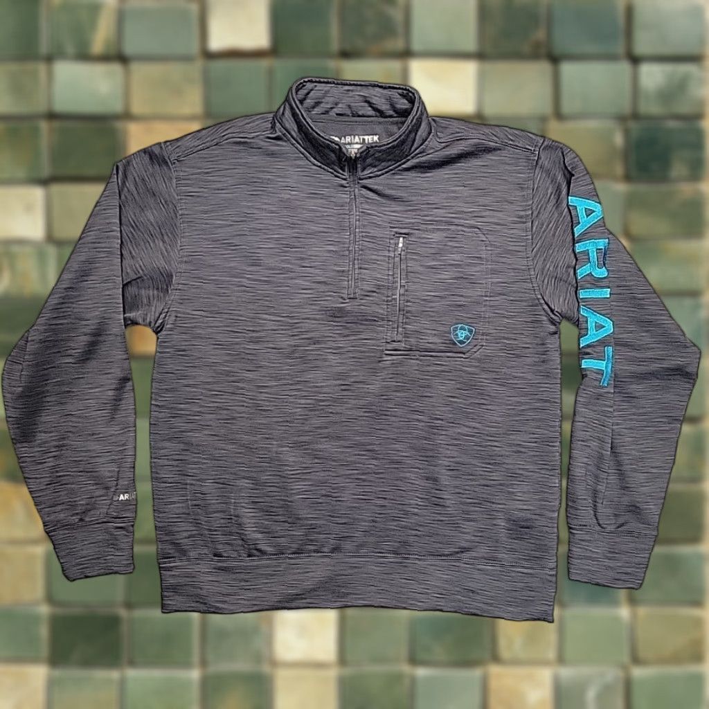 Ariat Ariat Tek Pullover Mens M Gray Cold Series 1/4 Zip Sweatshirt Size US M / EU 48-50 / 2 - 1 Thumbnail