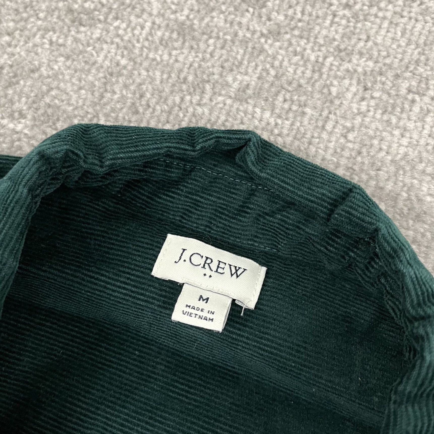 J.Crew J.CREW Shirt Jacket Shacket Womens Medium Oversized Green Corduroy Pocket Button Size M / US 6-8 / IT 42-44 - 2 Thumbnail