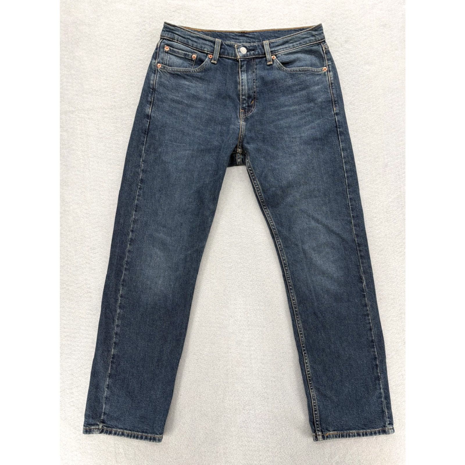 Levi's Levi's 505 Jeans Mens 30x30 Blue Regular Straight Leg Stretch Denim Medium Wash Size US 30 / EU 46 - 2 Thumbnail