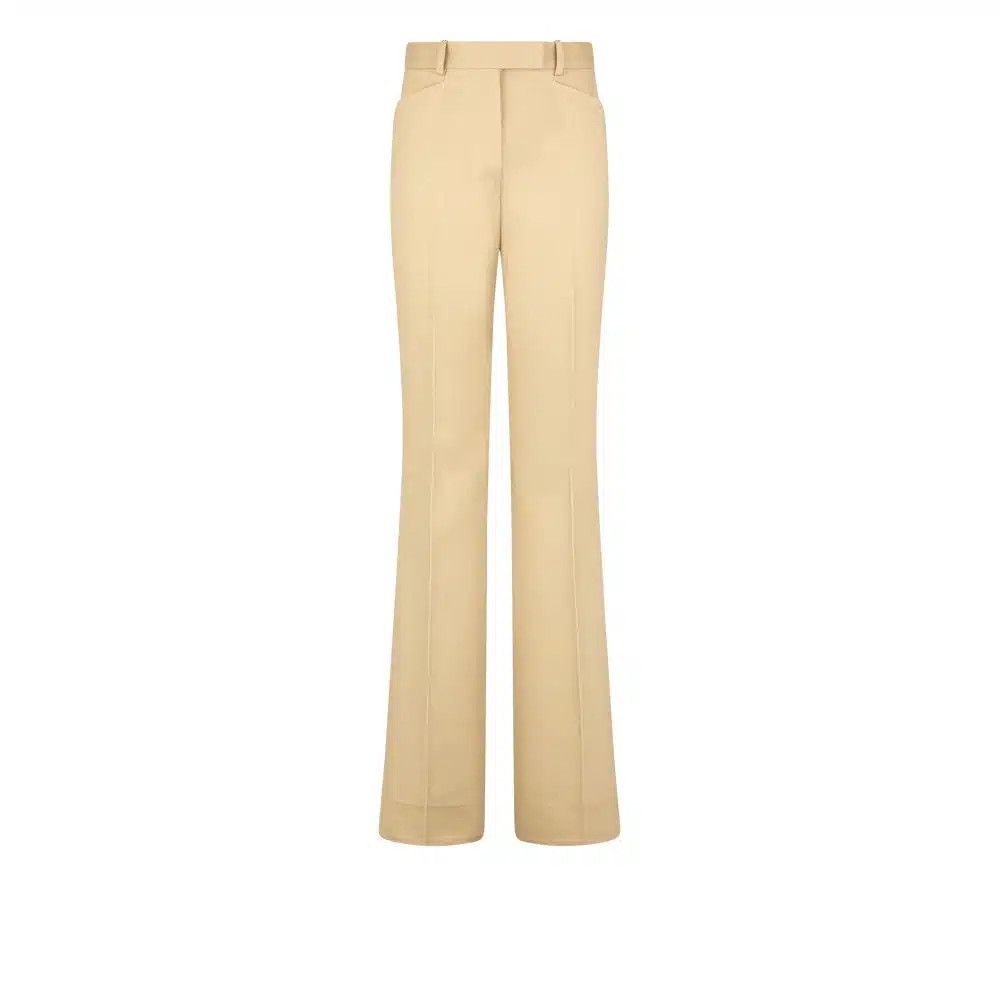 Tom Ford o1loc1c0226 PAW589 Cotton Moleskin Tailored Wide Leg Pant Size 28" / US 6 / IT 42 - 1 Thumbnail