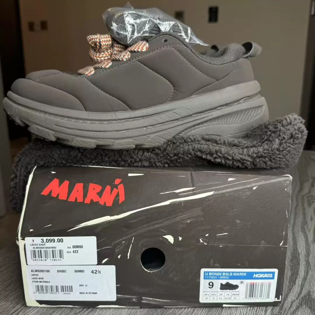 Marni MARNI x HOKA Bondi B3LS 42.5 NM OB&Acc 1280 QS Size US 9.5 / EU 42-43 - 1 Thumbnail