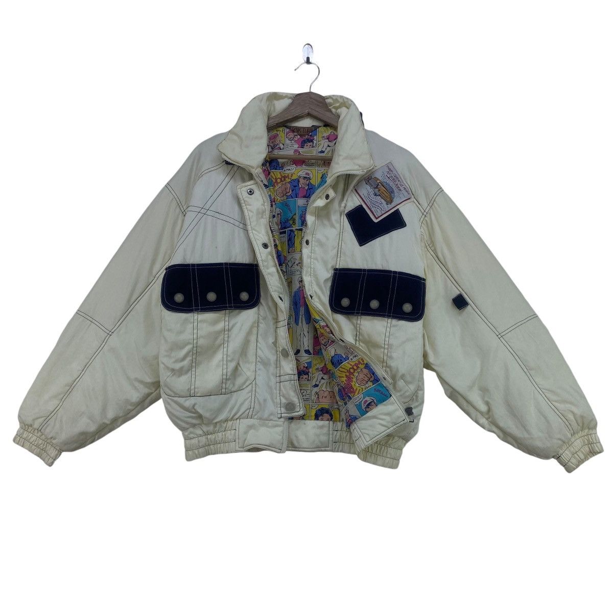 Japanese Brand × Vintage Pink Turn Stylish Street Fashion Loose Puffer Bomber Jacket Size US S / EU 44-46 / 1 - 1 Thumbnail