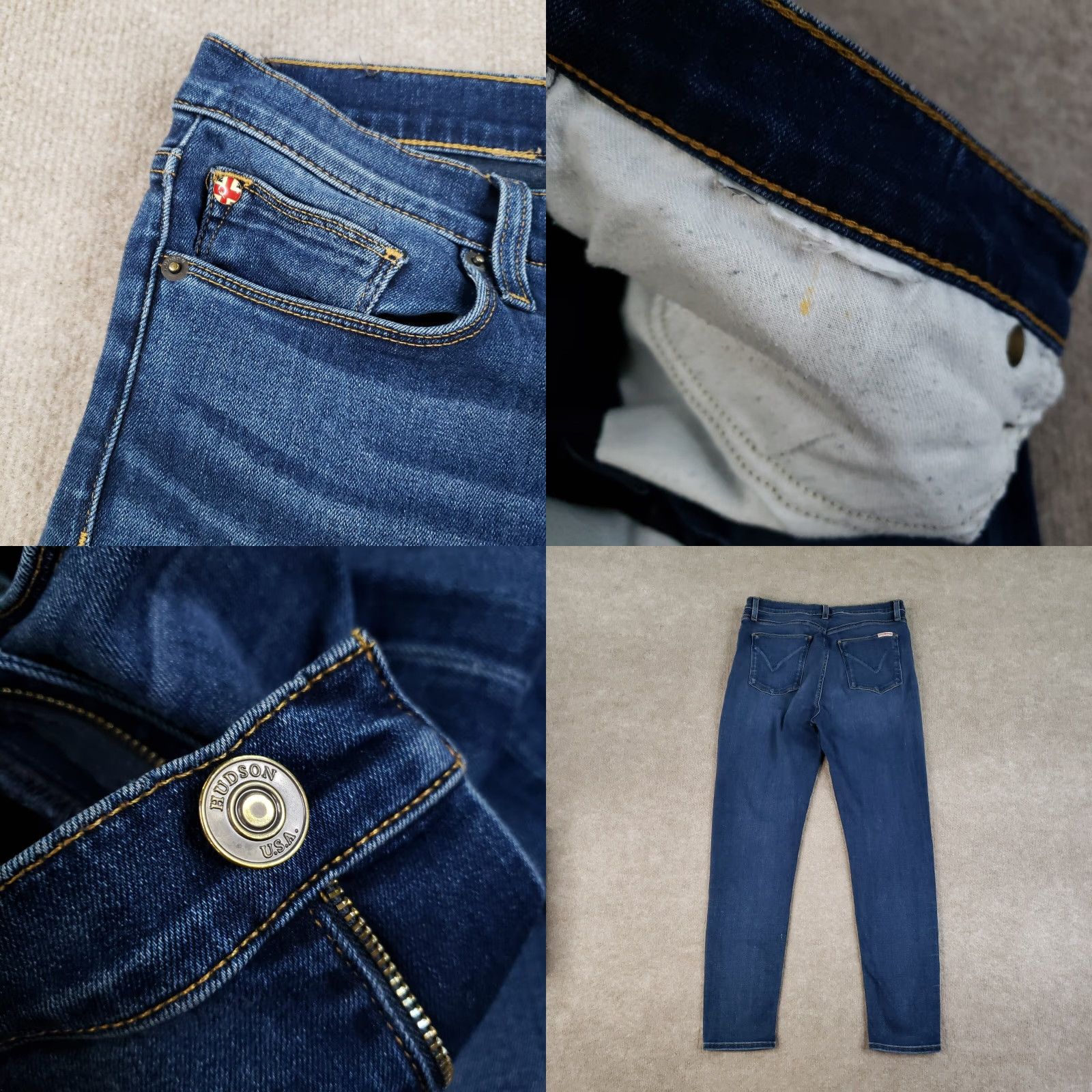 Hudson Hudson Jeans Womens Jeans 30x28 Blue Denim Skinny Stretch High Rise Size 30" / US 8 / IT 44 - 9 Thumbnail