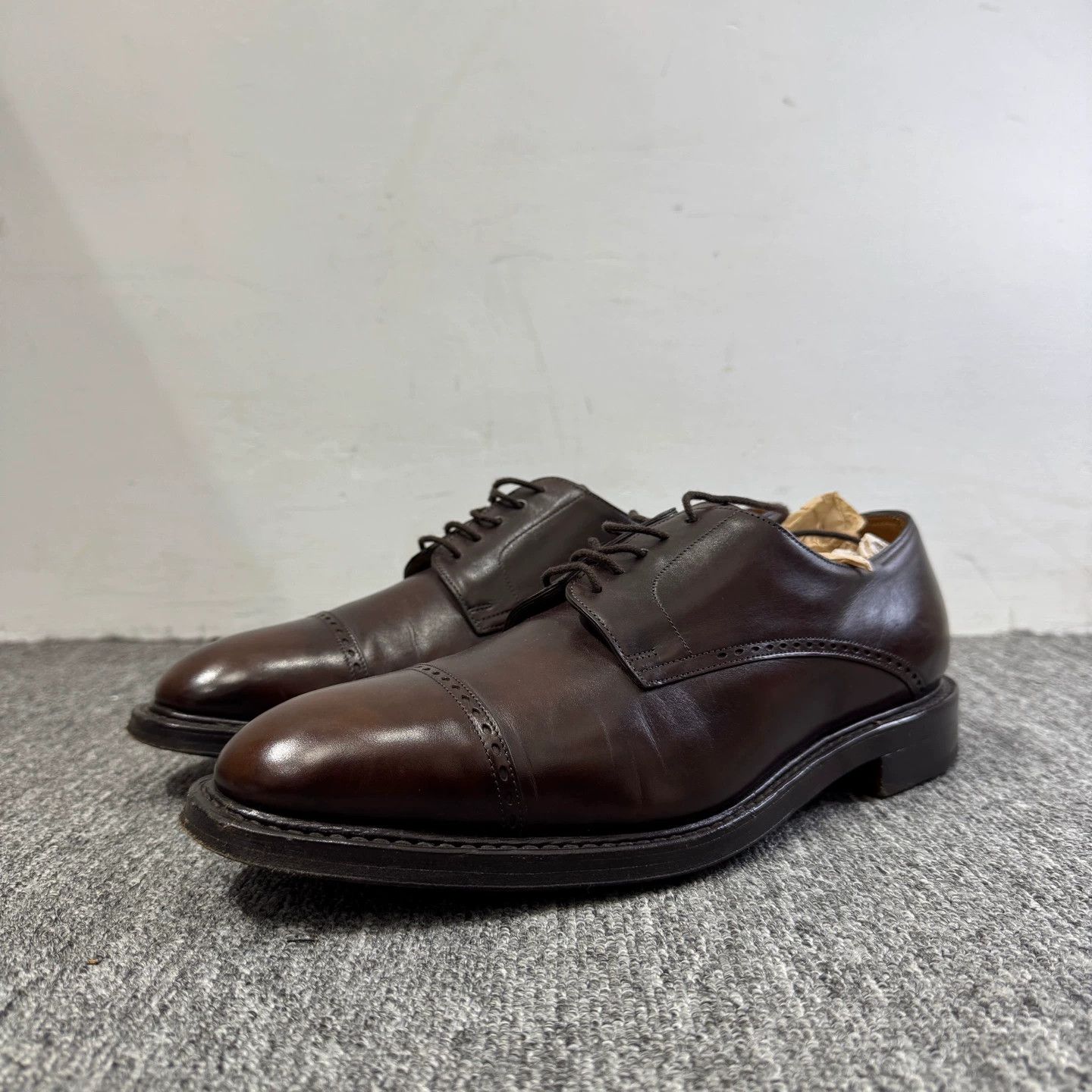 John Lobb JOHN LOBB BARROS DARK BROWN LEATHER DERBY SHOES | Grailed