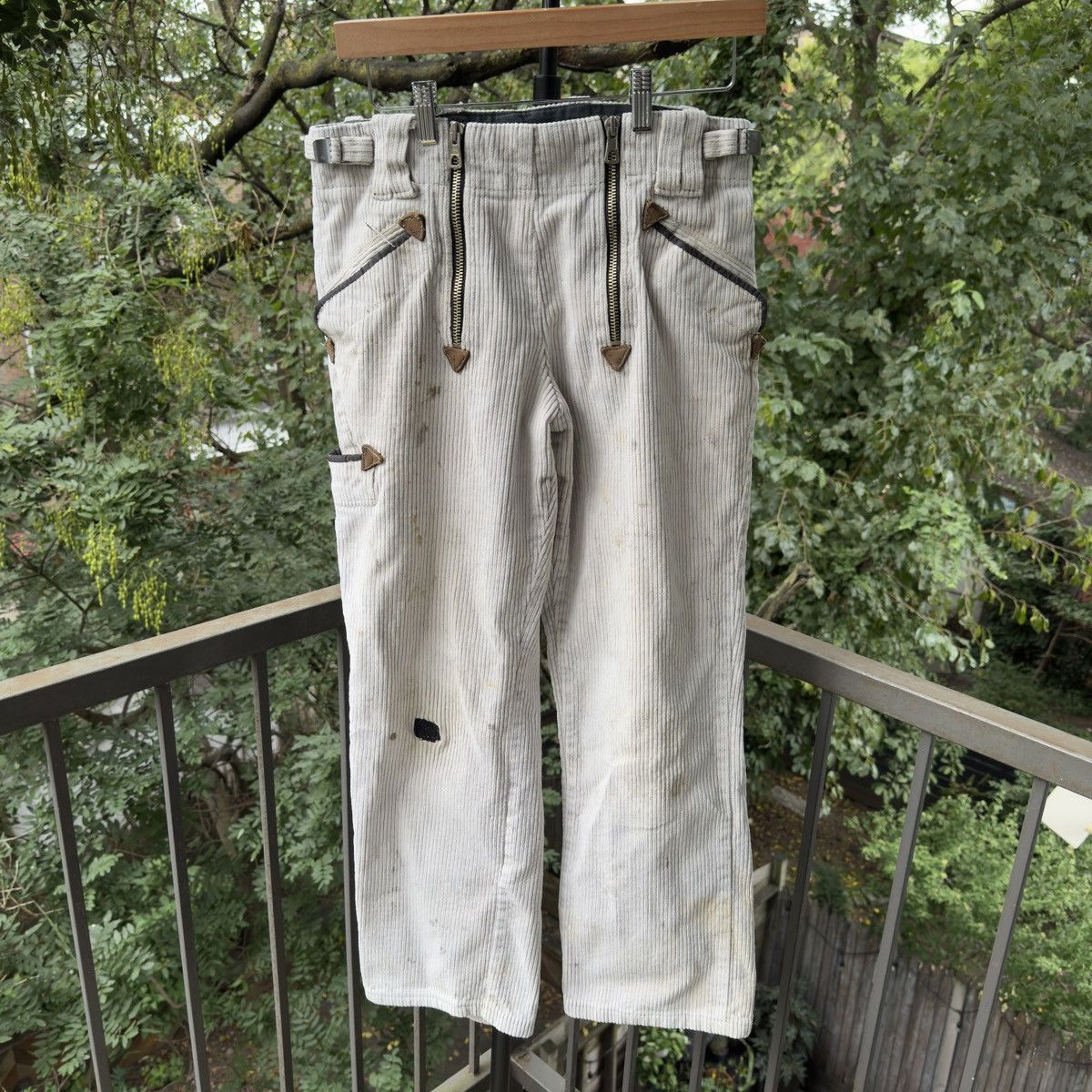 Vintage Thrashed Faded Distressed Corduroy Pants ERD Grunge Biker Size US 32 / EU 48 - 1 Thumbnail