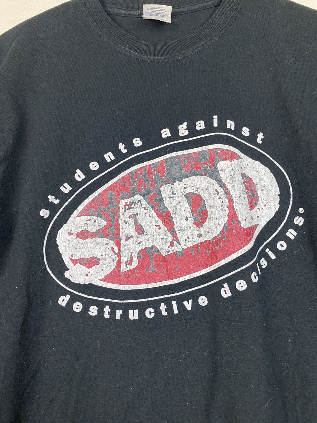 Vintage Vintage SADD Destructive Logo Tee T shirt Size US M / EU 48-50 / 2 - 2 Thumbnail