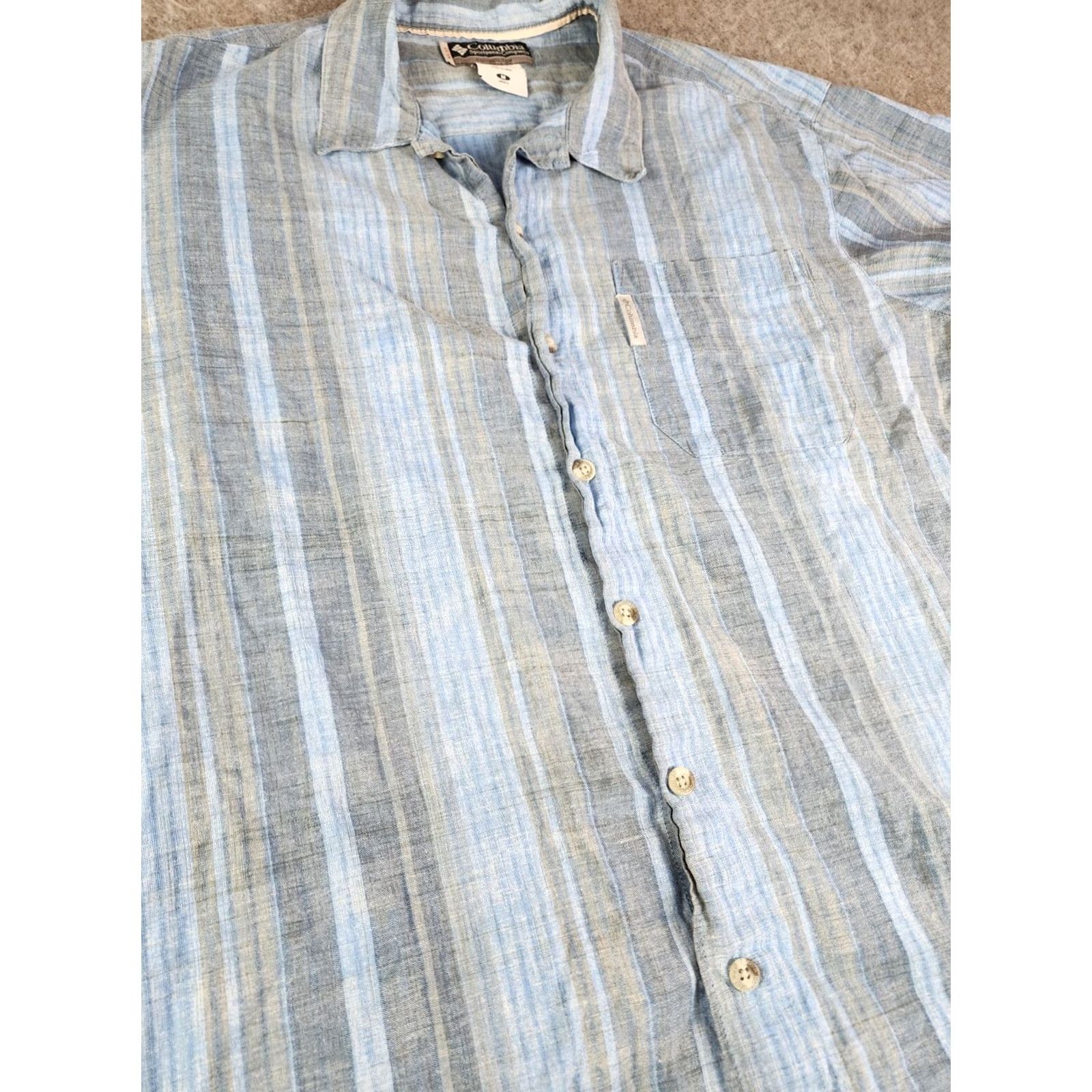 Vintage Columbia XCO Shirt Blue Short Sleeve Button-Up Shirt Mens M Casual Plaid 90s Marine Outdoor Sample: Columbia XCO Shirt Size US M / EU 48-50 / 2 - 2 Thumbnail