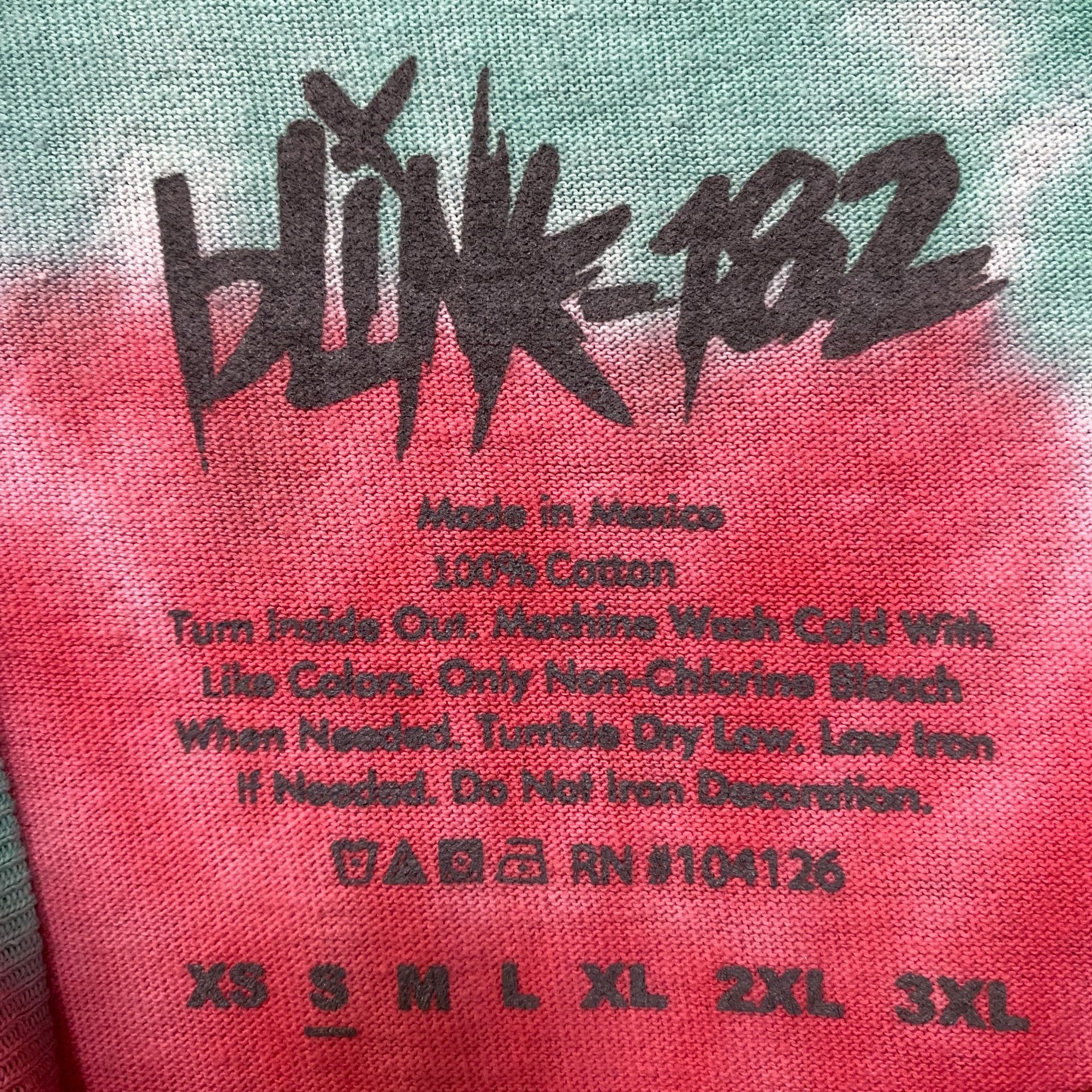 Band Tees Blink-182 Toxic Sludge Spell-Out Pop Punk Band Tie Dye S Size US S / EU 44-46 / 1 - 4 Thumbnail