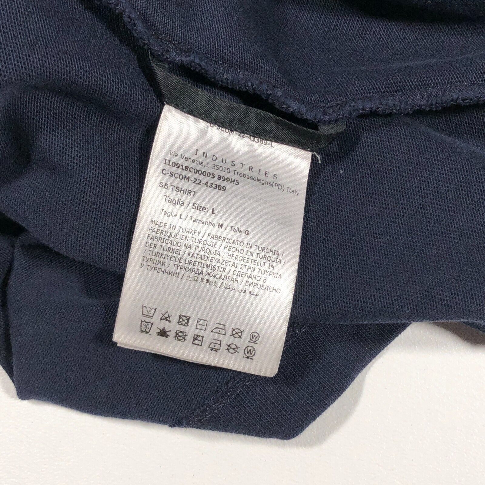Moncler Moncler Signature Script Logo Navy Pocket Tee Size Large L Size US L / EU 52-54 / 3 - 6 Thumbnail