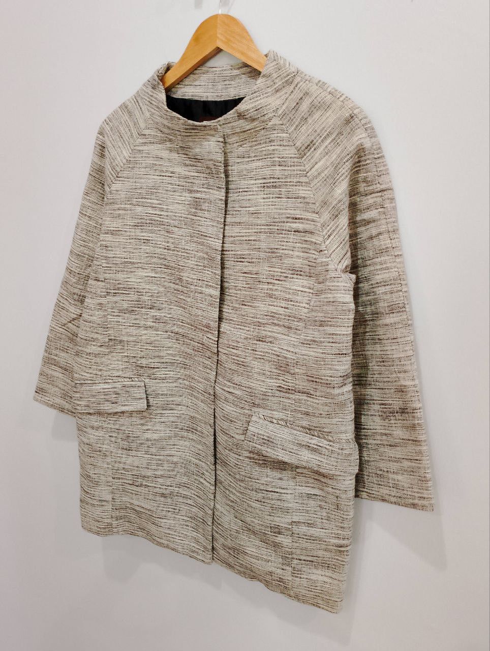 Le Grande Bleu (L.G.B.) BOOGIE WOOGIE Handloomed Grey Crew Jacket Size S / US 4 / IT 40 - 3 Thumbnail