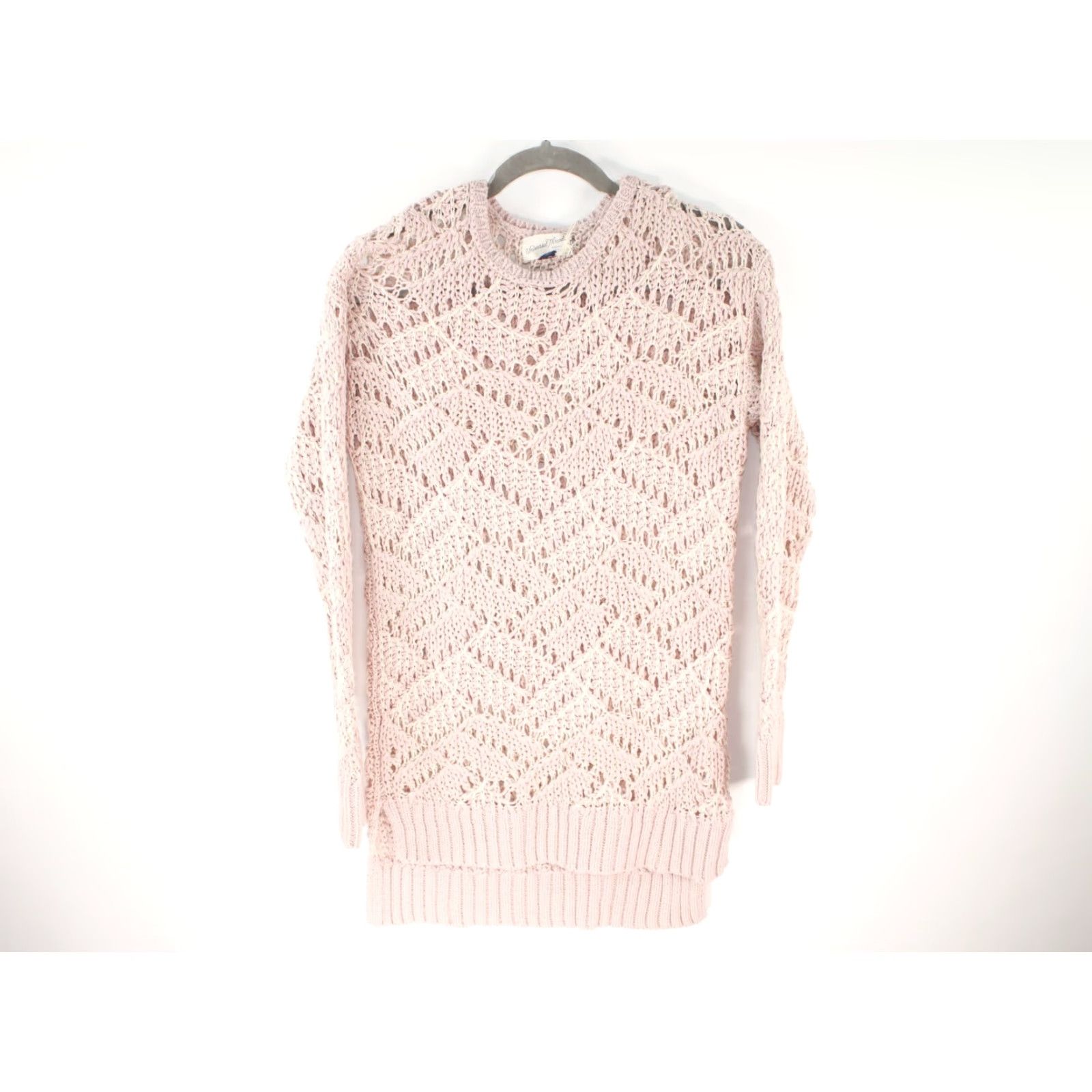 Vintage VINTAGE Open Knit Crew Neck Soft Knit Women's Sweater Womens Pink SZ XL Size XL / US 12-14 / IT 48-50 - 3 Thumbnail