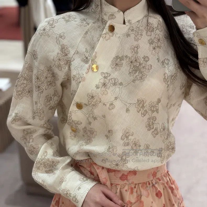 Loro Piana Loro Piana Floral Chinese Linen Shirt Size XXS / US 00 / IT 34 - 8 Thumbnail