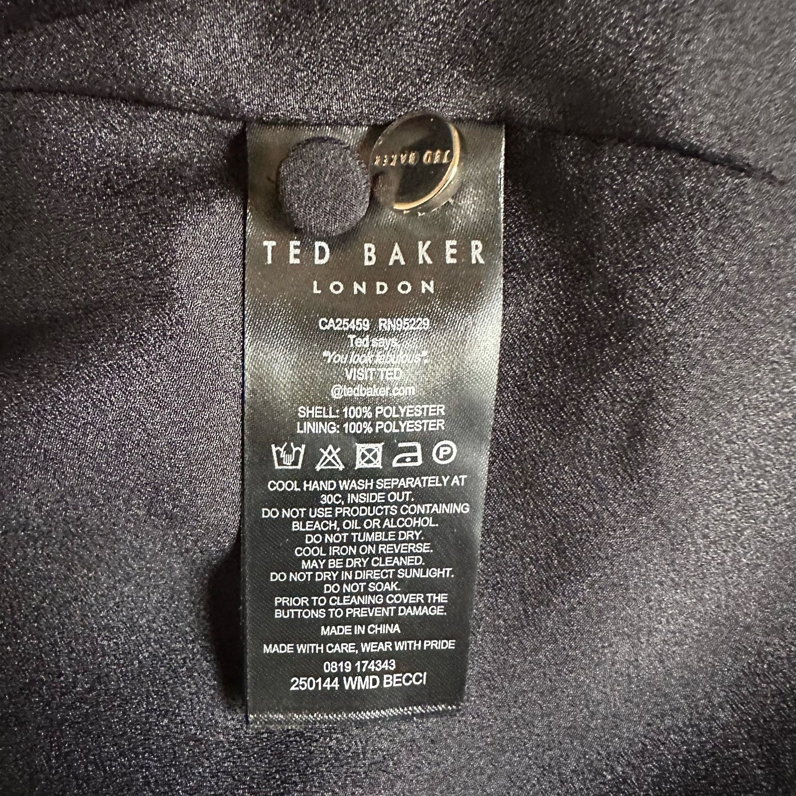 Ted Baker Ted Baker Becci Scarf-Print Black Floral Midi Dress, Small Size S / US 4 / IT 40 - 13 Thumbnail