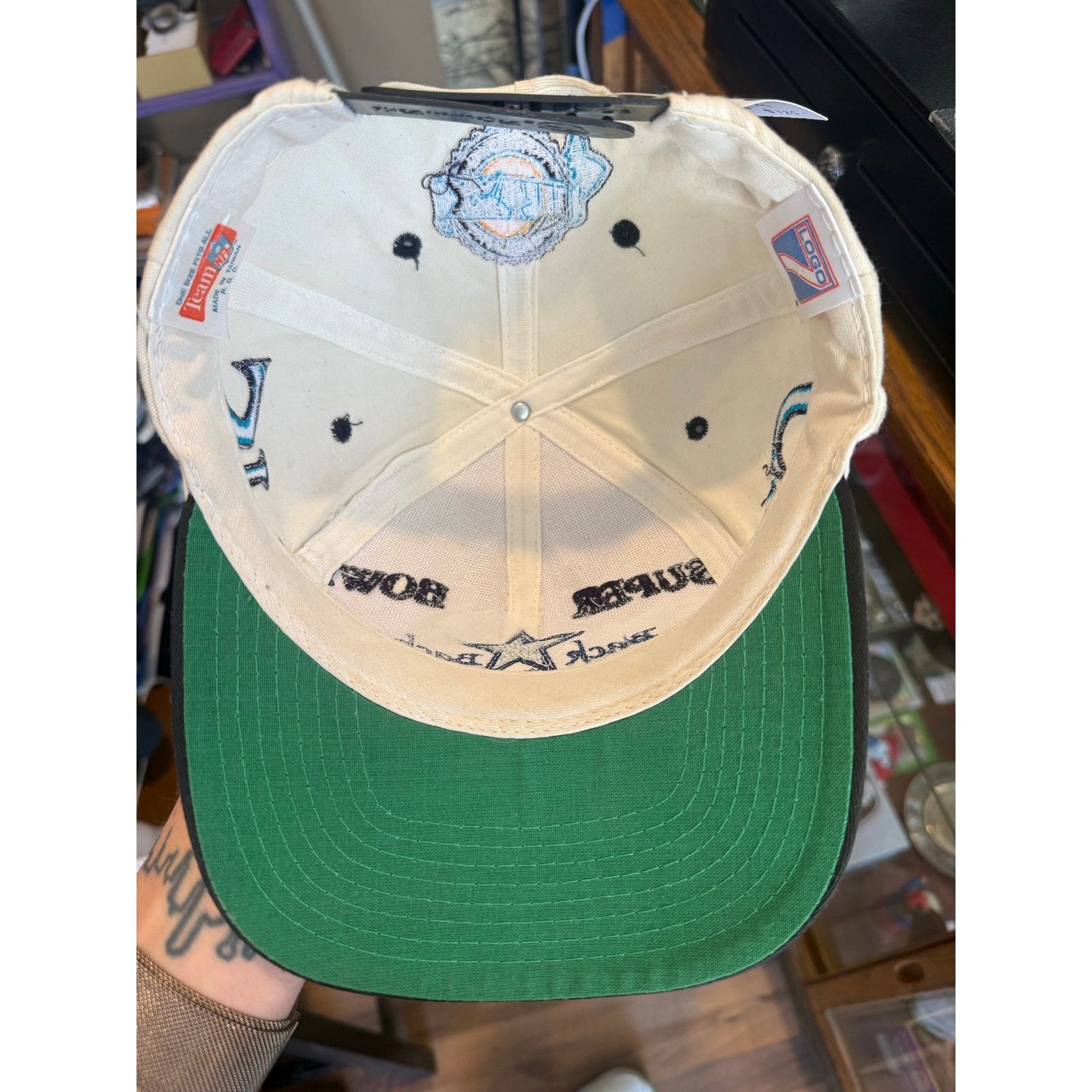Logo 7 1990s Dallas Cowboys Back 2 Back Champions Snap Back Size ONE SIZE - 5 Thumbnail