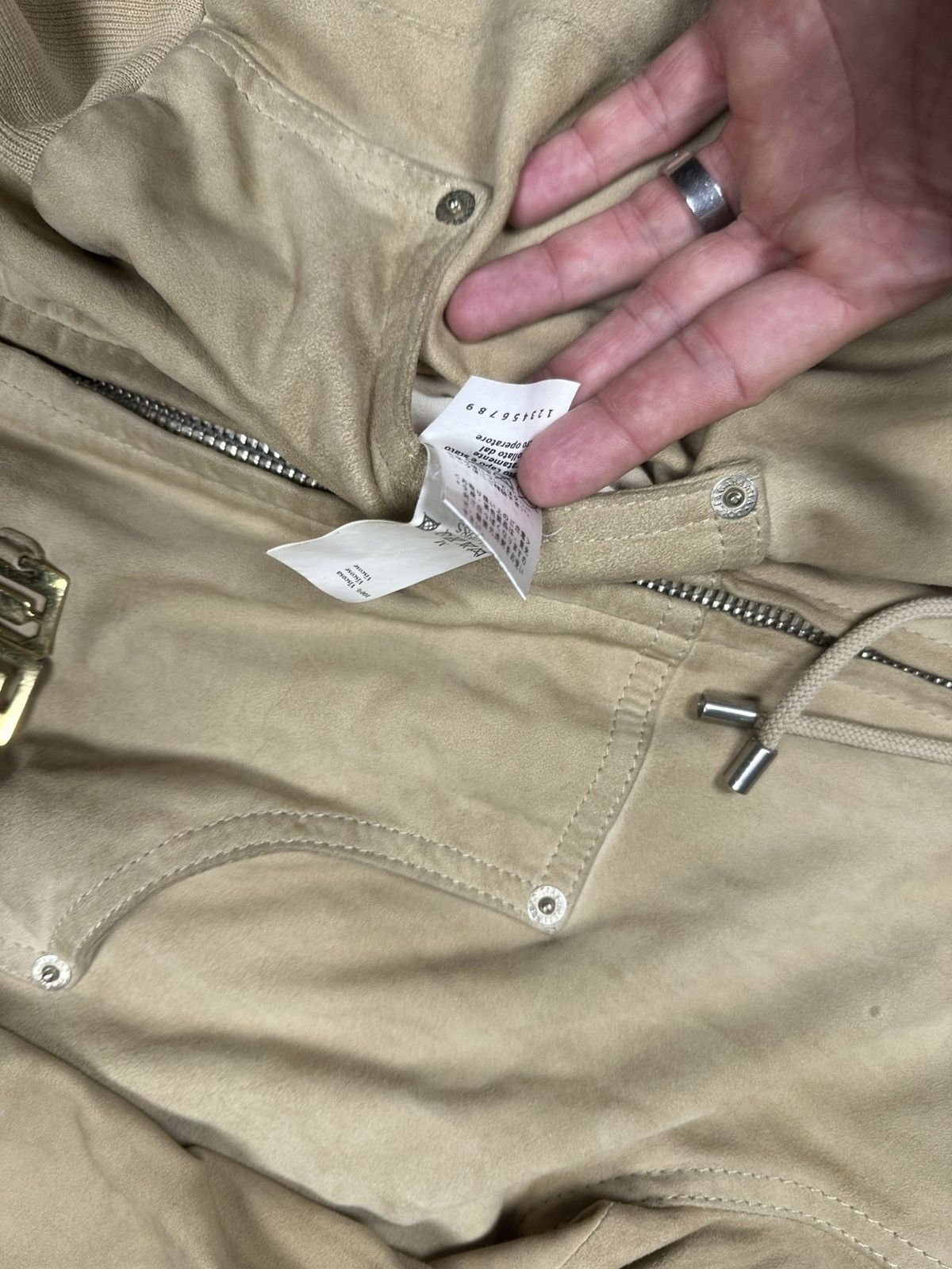 Dolce & Gabbana 2000s Dolce & Gabbana Suede Leather Bomber Jacket Hooded Size S / US 4 / IT 40 - 16 Thumbnail