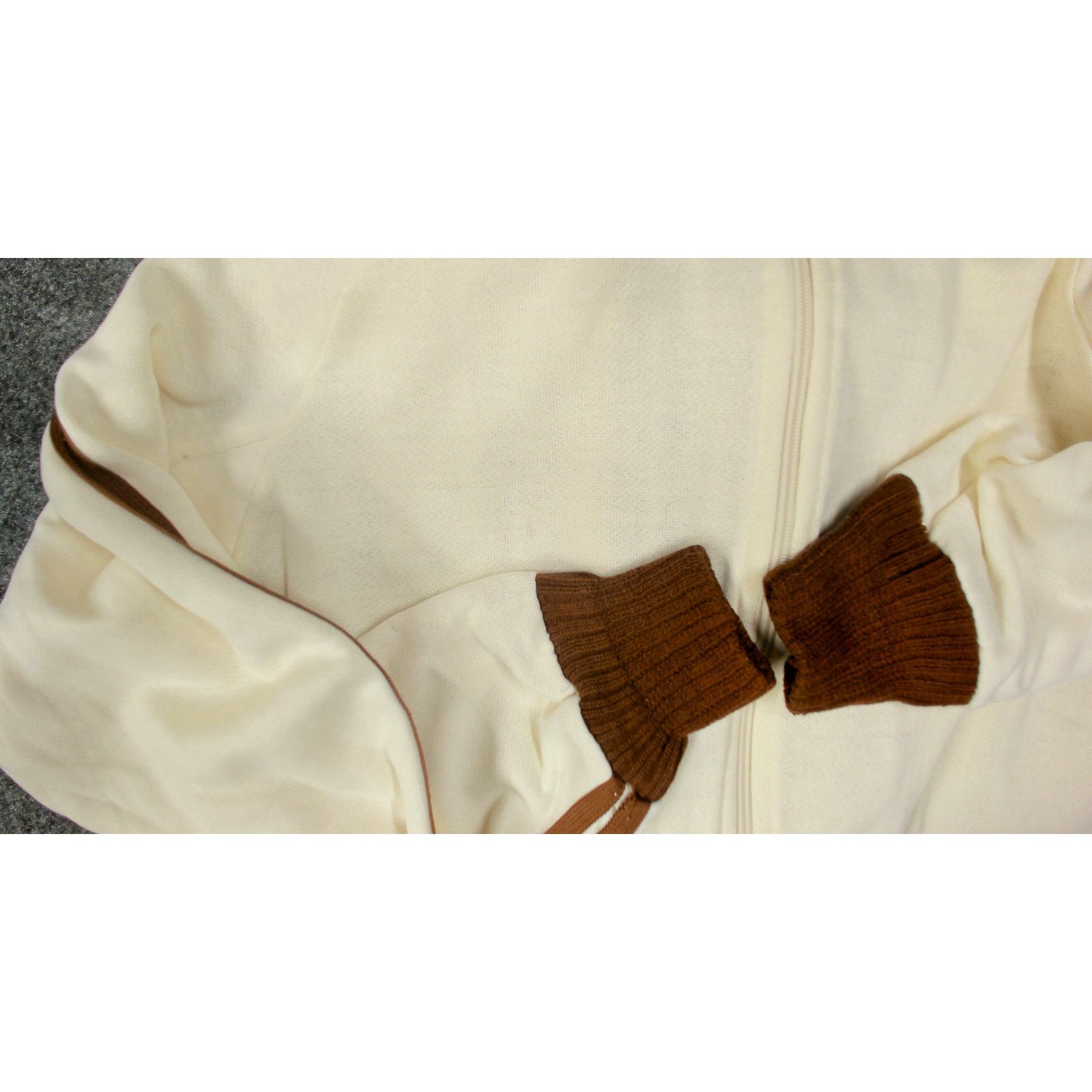 Vintage Vintage 1970s Channel Mark Ivory 2-Stripe Boxy Track Hoodie Size US M / EU 48-50 / 2 - 11 Thumbnail