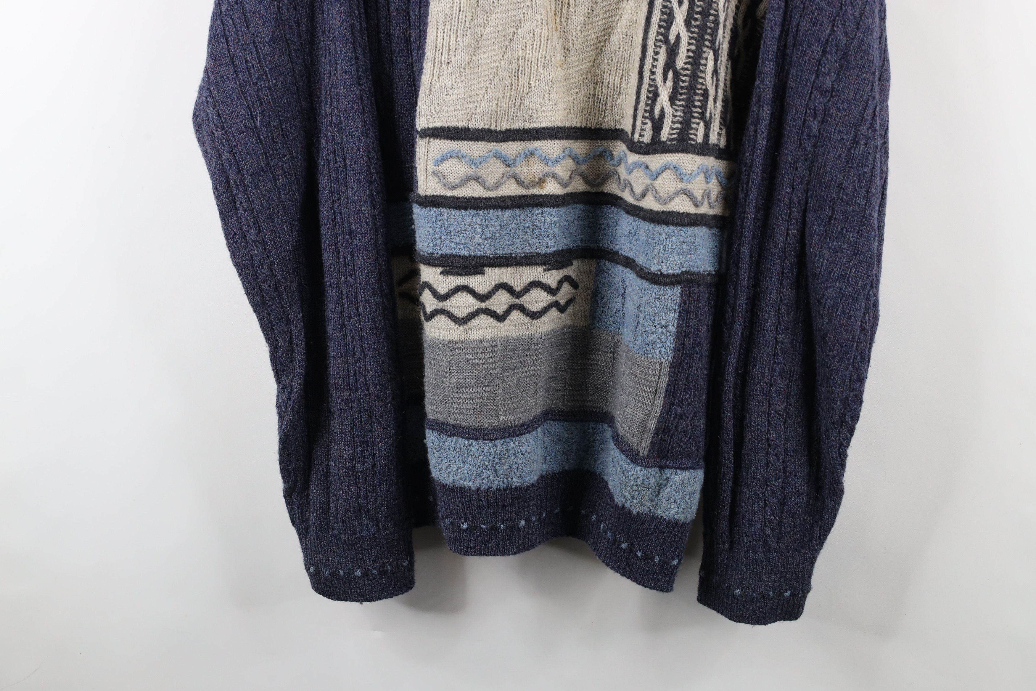 Vintage Vintage 90s Coogi Style Knit Geometric Crewneck Sweater Size US XL / EU 56 / 4 - 3 Thumbnail