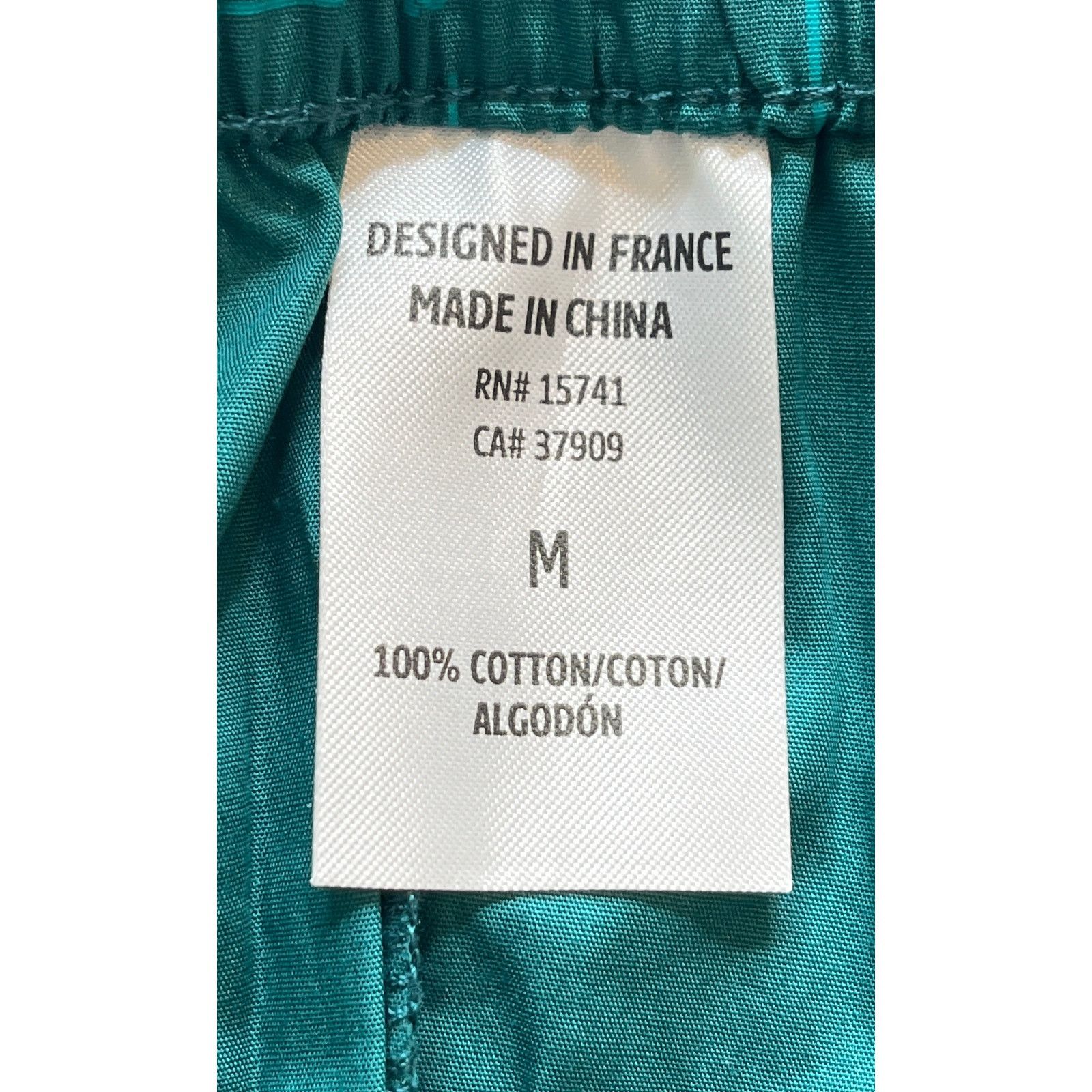Lacoste 11-80 LACOSTE Men's Sleepwear Pants 100% Cotton Teal Medium Size US 32 / EU 48 - 6 Thumbnail