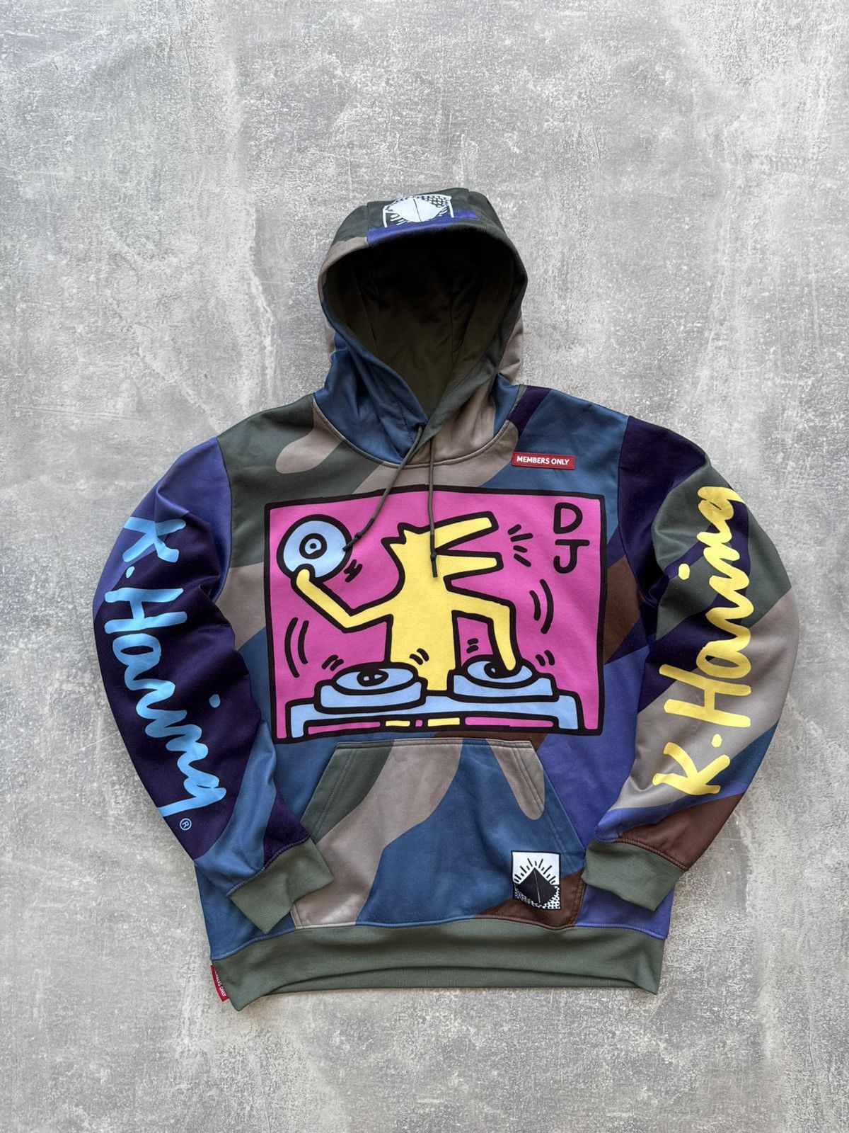 Keith Haring × Members Only Keith Haring X Members DJ Only All-over Print Hoodie Size US L / EU 52-54 / 3 - 1 Thumbnail