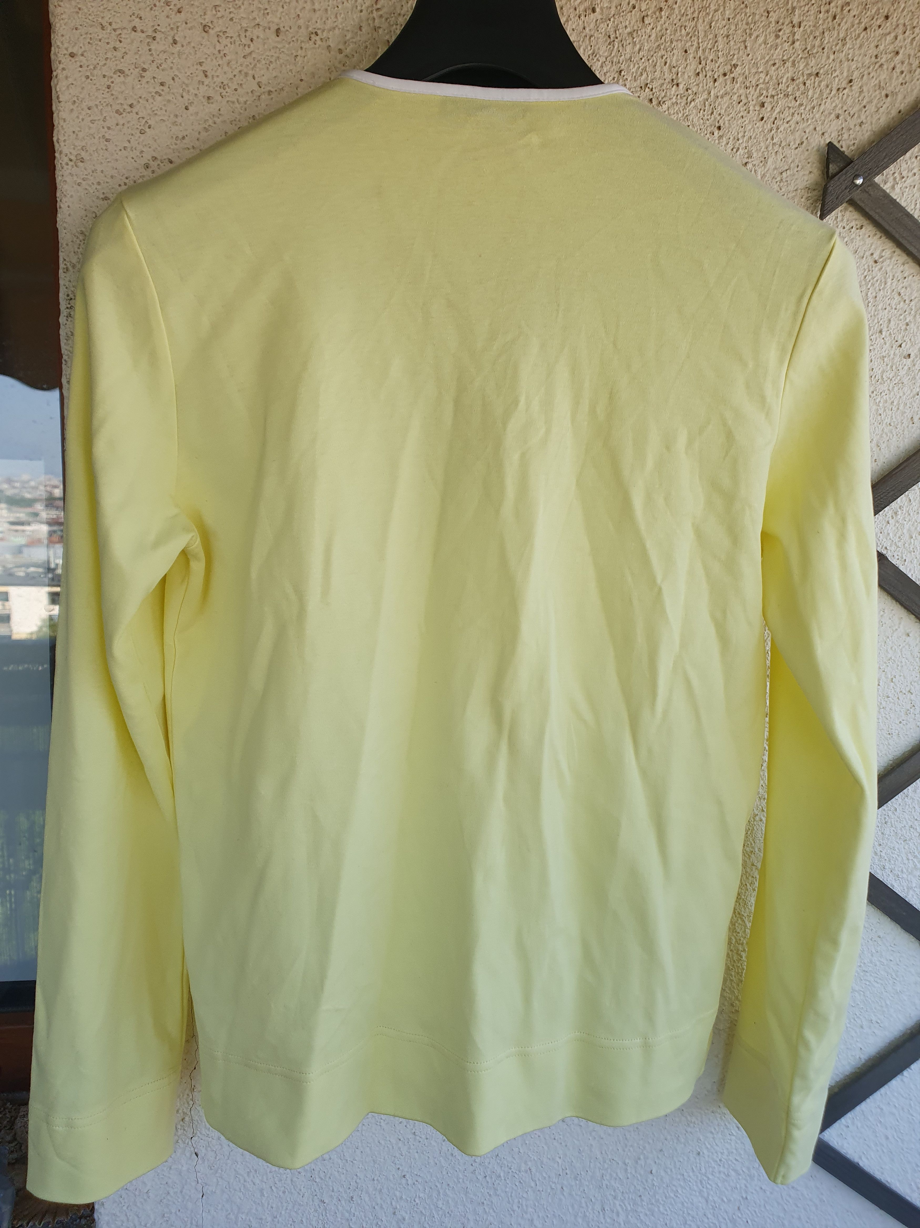 Saint James × Swagger Saint James Yellow Cotton Cardigan Top sz 10 Size L / US 10 / IT 46 - 8 Thumbnail