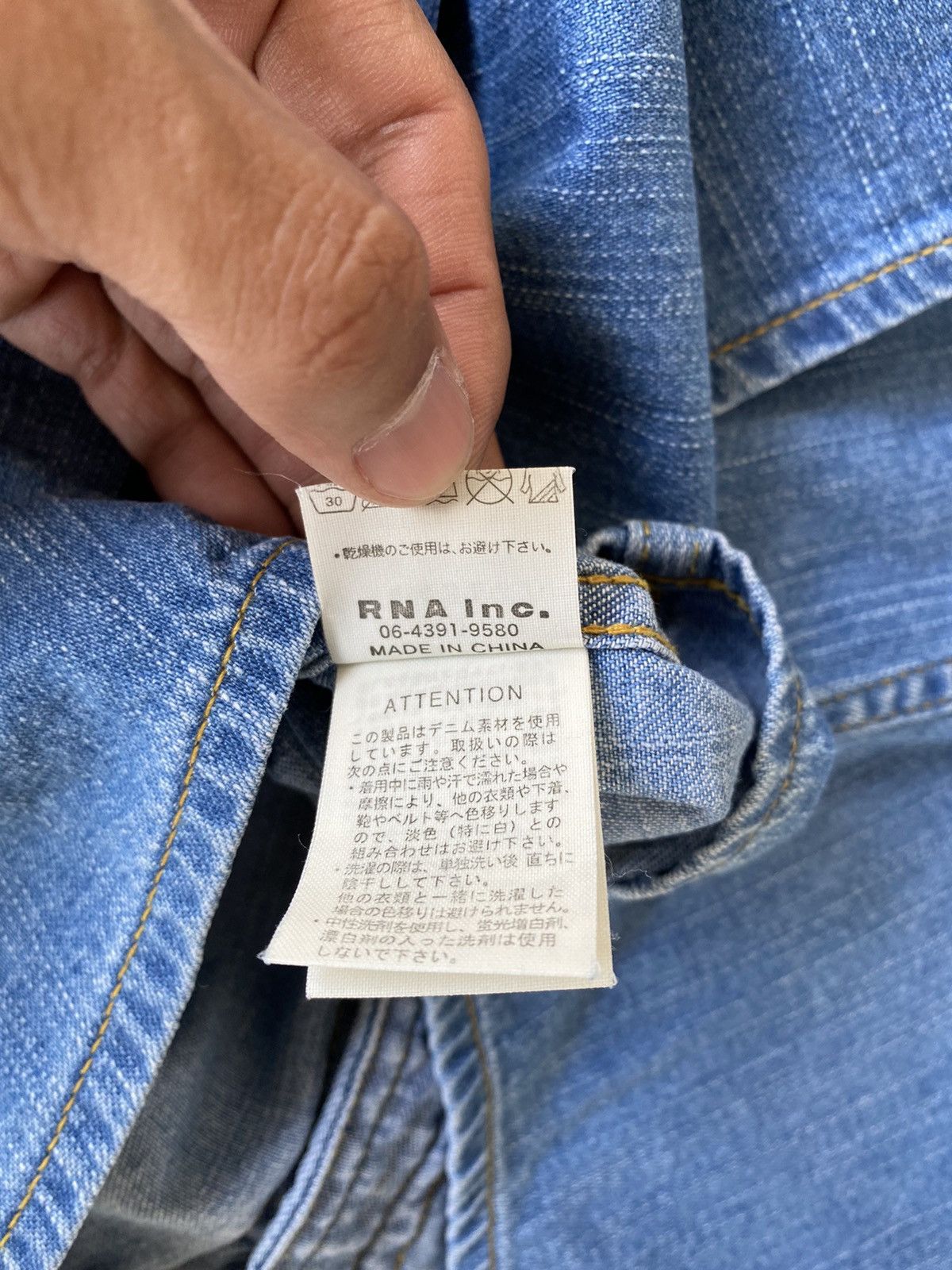 Vintage Vintage Rna Slang Baseball Denim Shirt Size US M / EU 48-50 / 2 - 8 Thumbnail